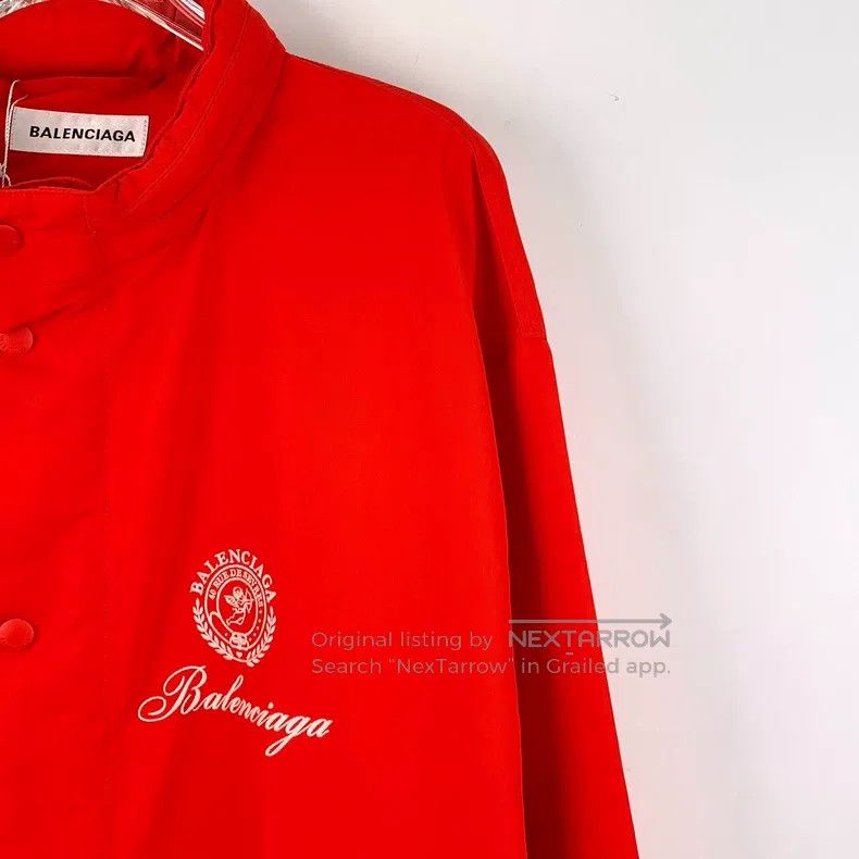 Balenciaga Balenciaga Red Logo Letter Printed Single Breasted Long Sl Size XS / US 0-2 / IT 36-38 - 3 Thumbnail