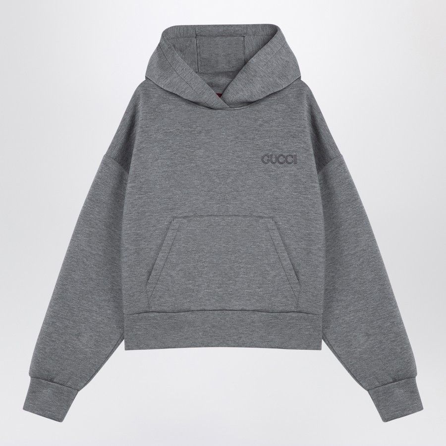 Gucci o1d2blof0824 Viscose Jersey Hoodie in Grey Size S / US 4 / IT 40 - 1 Thumbnail