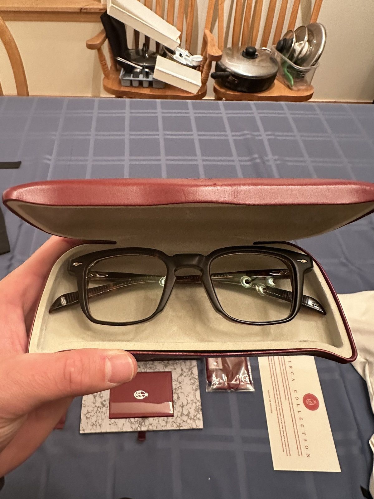 image of Jacques Marie Mage Jacque Marie Mage Prudhon Glasses in Brown, Men's
