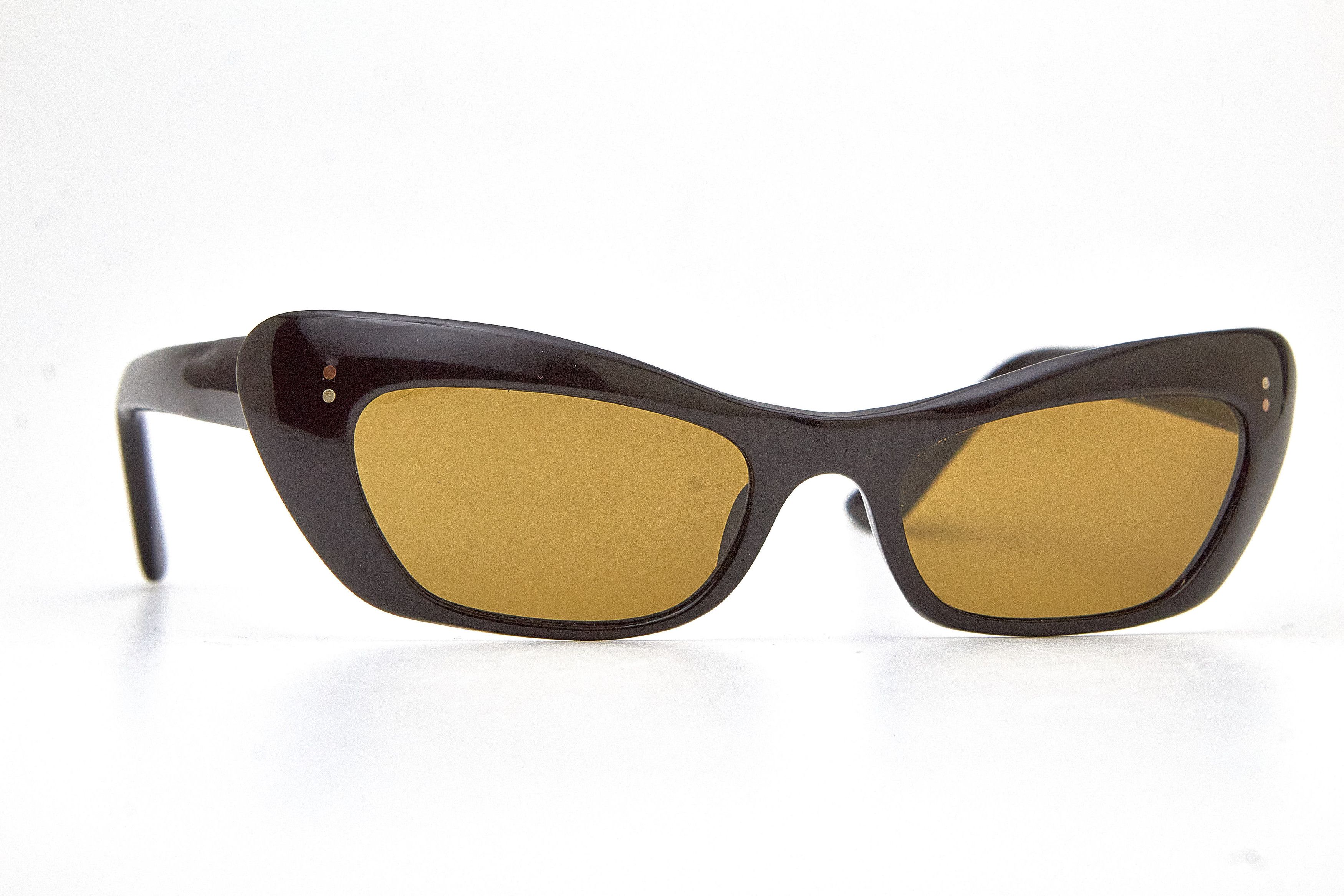 Vintage black chunky sunglasses OP vintage specs retro 60s Size ONE SIZE - 6 Thumbnail