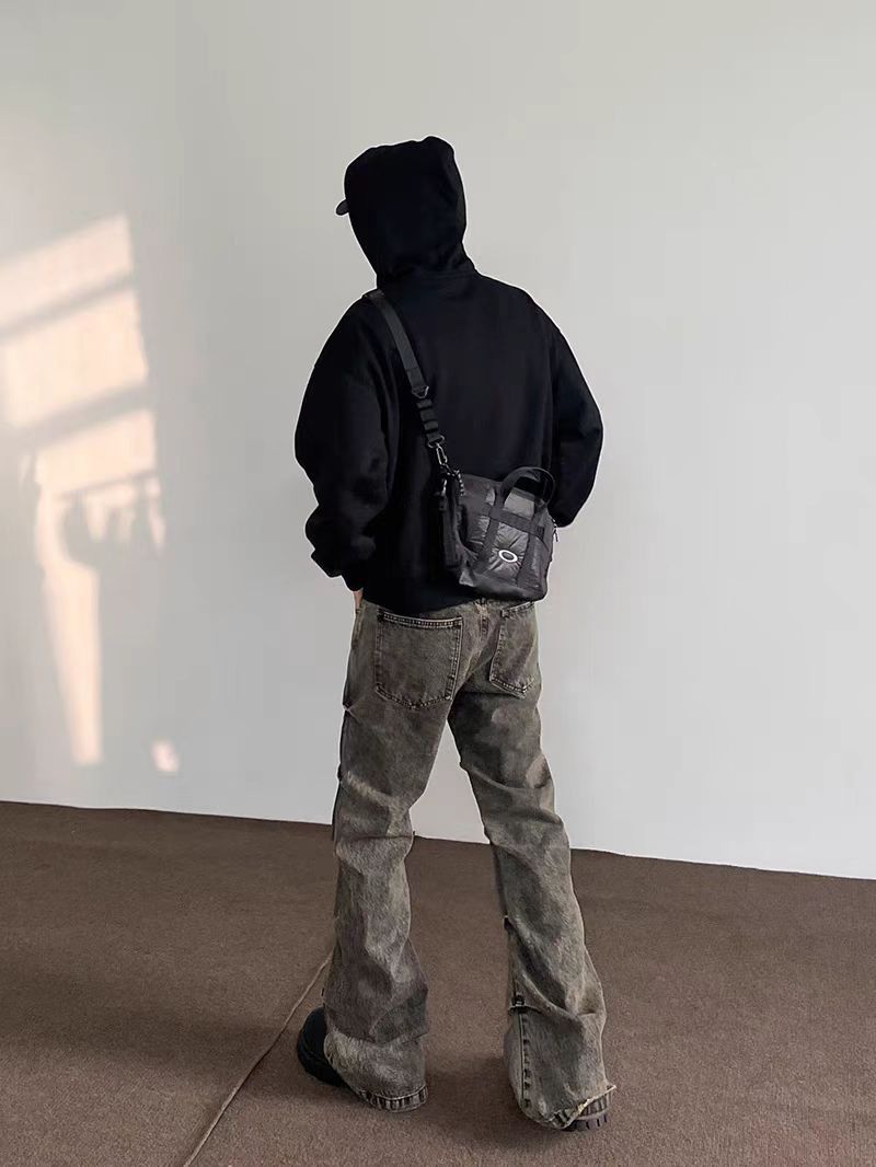 Japanese Brand × Jean Vintage Street Distressed Straight Leg Micro Flare Jeans Size US 33 - 5 Thumbnail