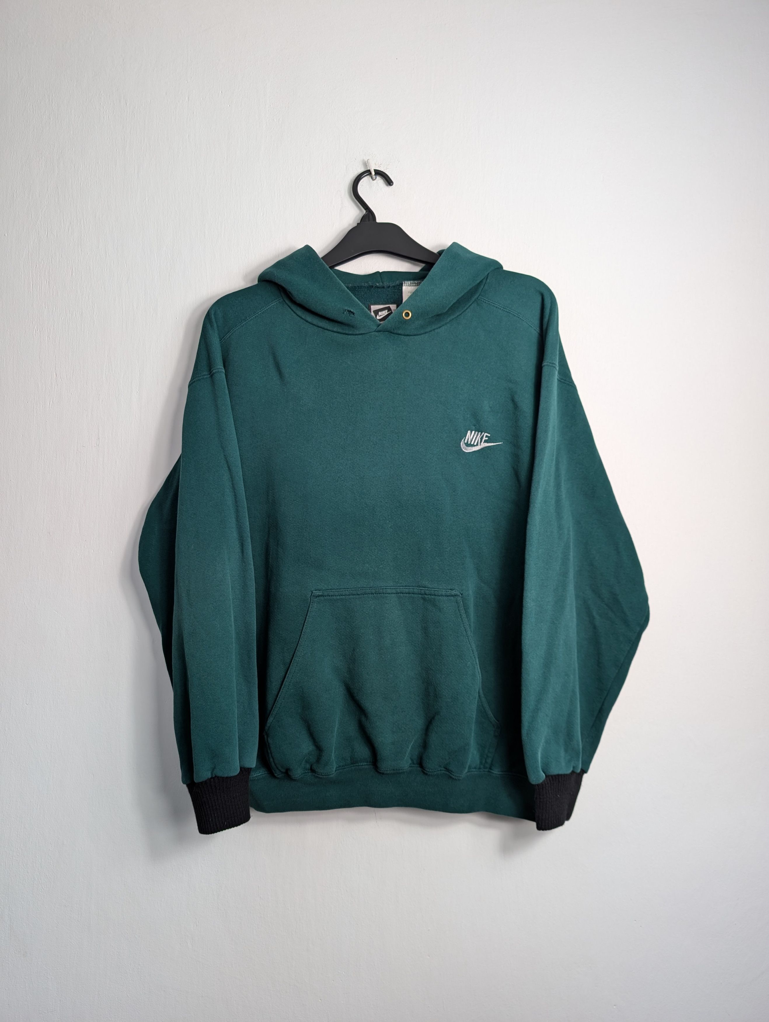Nike Vintage 90s Nike Embroidered Hoodie Boxy Y2K Retro Green Size US M / EU 48-50 / 2 - 1 Thumbnail