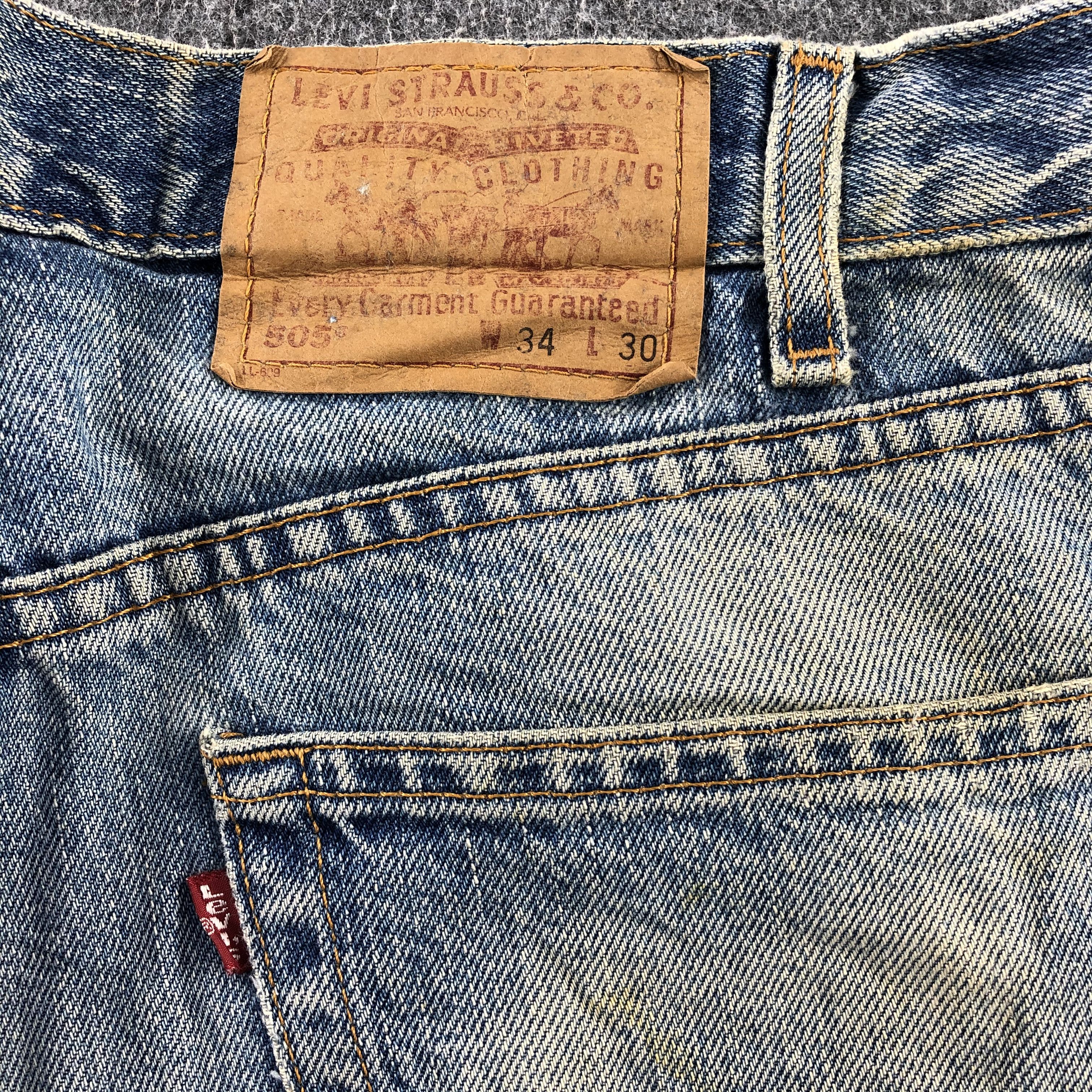 Levi's Vintage 90s Rusty Light Wash Levis 505 Jeans-J1195 Size US 34 / EU 50 - 5 Thumbnail
