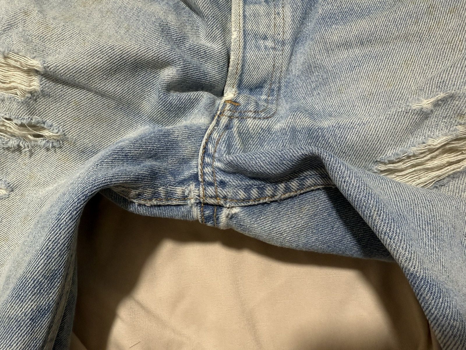 Vintage VTG 90s Levi's 501 Made in USA Thrashed Distressed Size US 29 - 8 Thumbnail