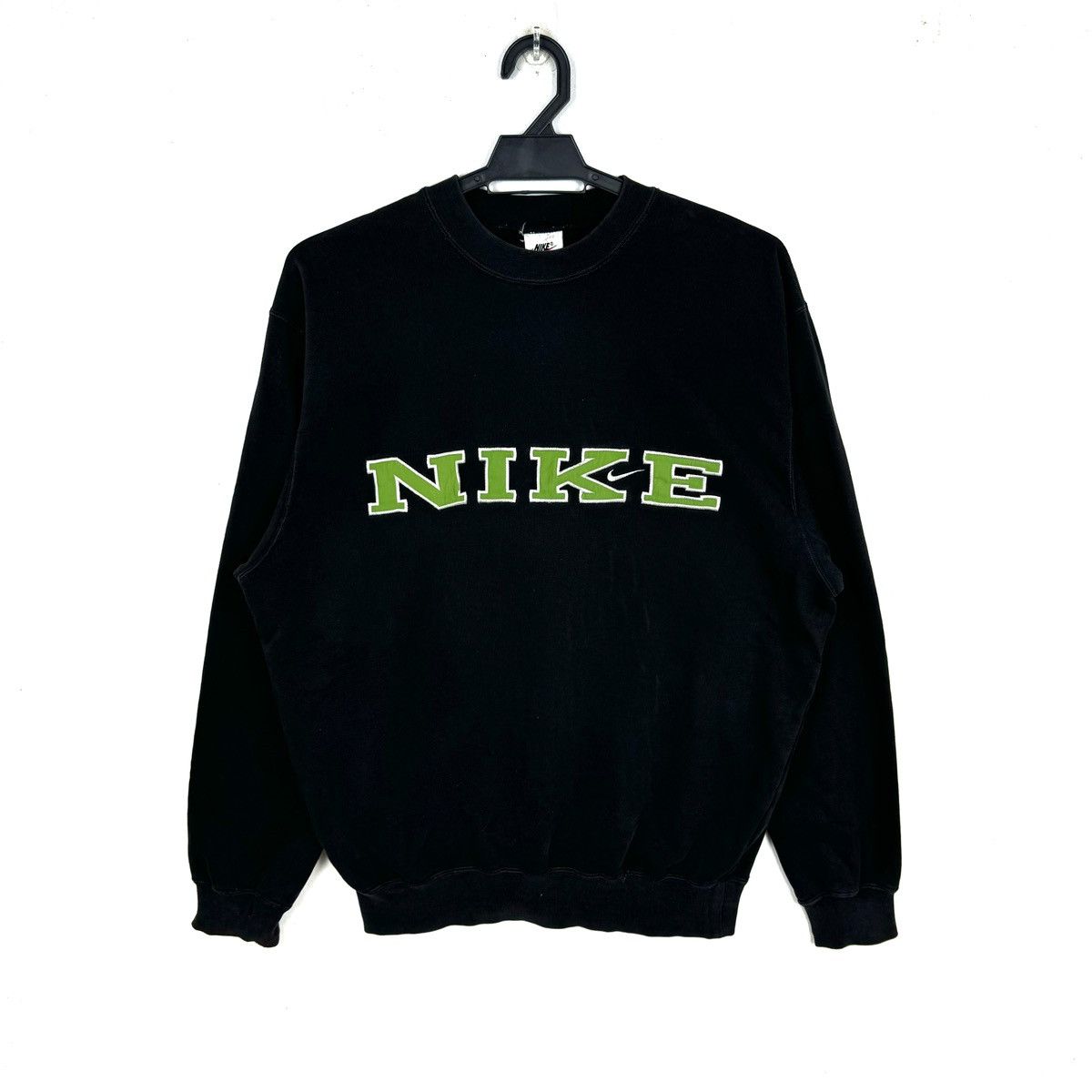 Nike × Vintage Vintage 90s Nike Big Logo Crewneck Pullover Sweatshirt Size US M / EU 48-50 / 2 - 1 Thumbnail