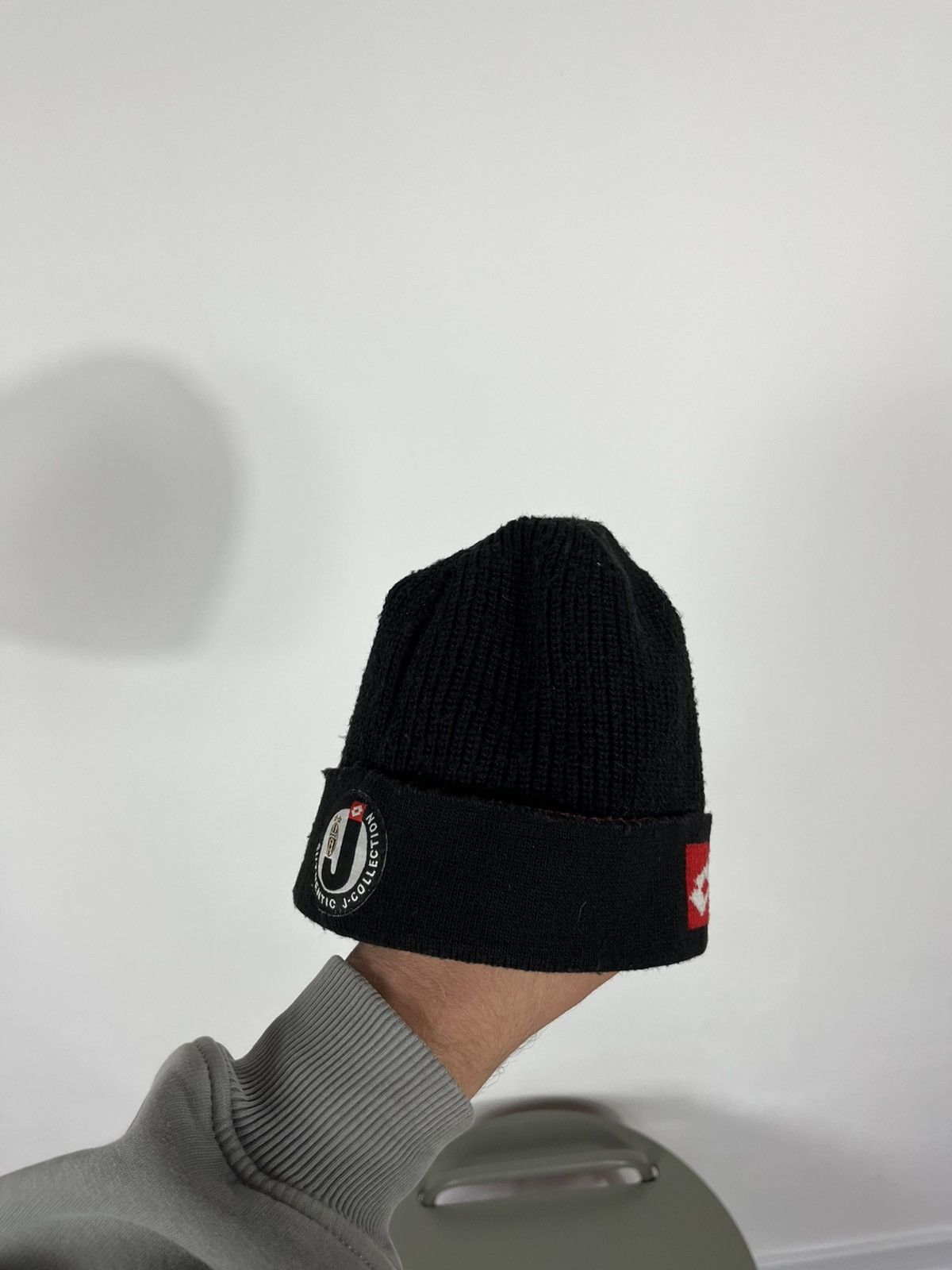 Lotto Sport × Vintage Vintage Lotto Juventus Beanie Black Knit Hat Made in Italy Size ONE SIZE - 7 Thumbnail