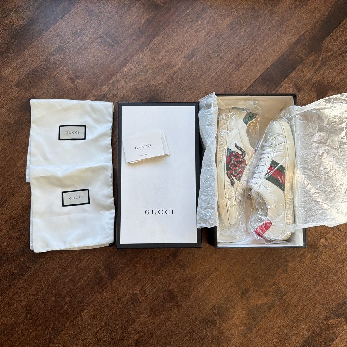 Gucci Gucci Ace Snake Sneaker Size US 10.5 / EU 43-44 - 10 Thumbnail