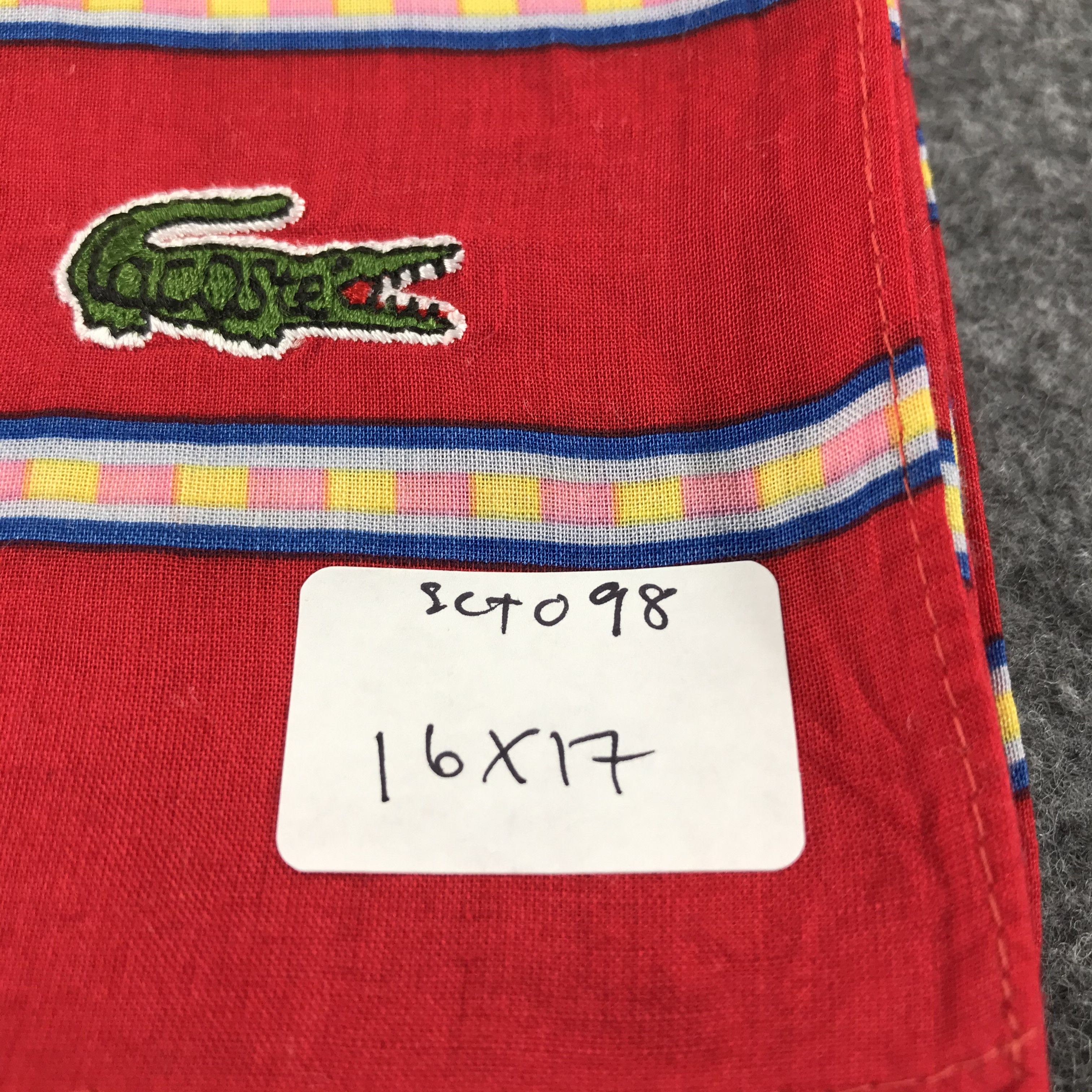 Lacoste × Vintage Lacoste Handkerchief Bandana Neckerchief SCT098 Size ONE SIZE - 8 Thumbnail