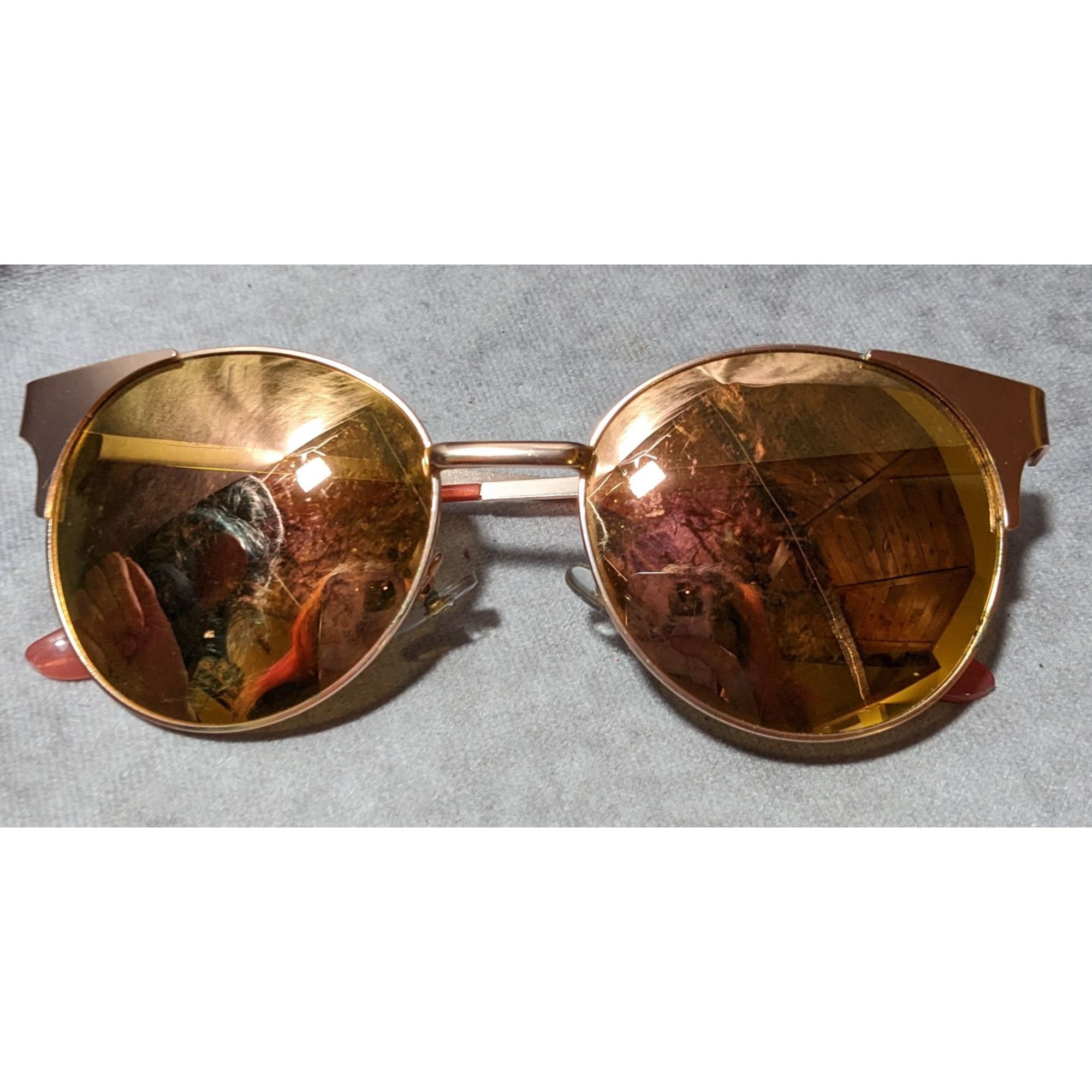 Panama Jack Panama Jack Rose Gold And Pink Mirror Sunglasses Size ONE SIZE - 2 Thumbnail