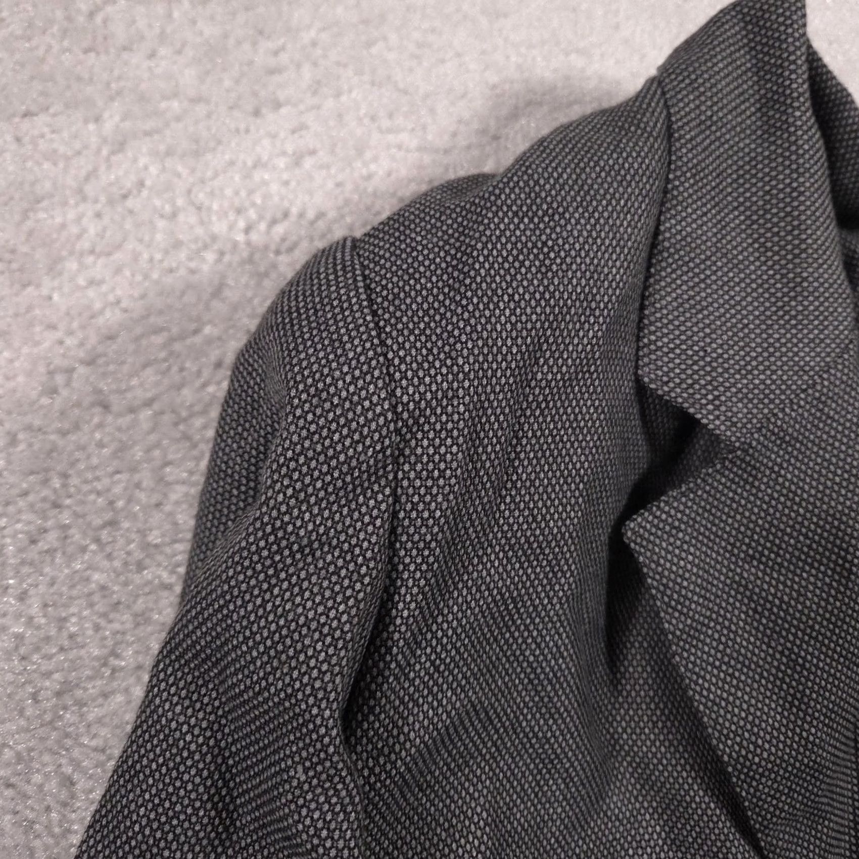 Vintage VINTAGE Alfred Dunner Blazer Womens 24W Gray Polka Dot Two Button Jacket Plus Made USA Size 4XL / US 24-26 - 5 Thumbnail