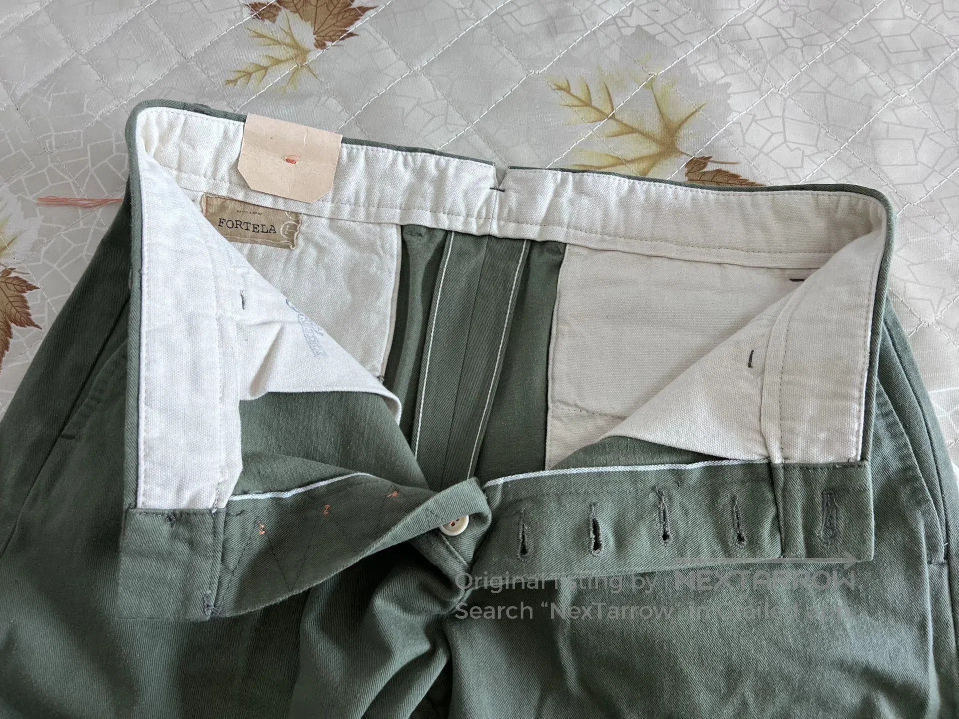 Fortela Fortela Pences Pleated Light Green Tapered Jeans. Size US 32 / EU 48 - 6 Thumbnail