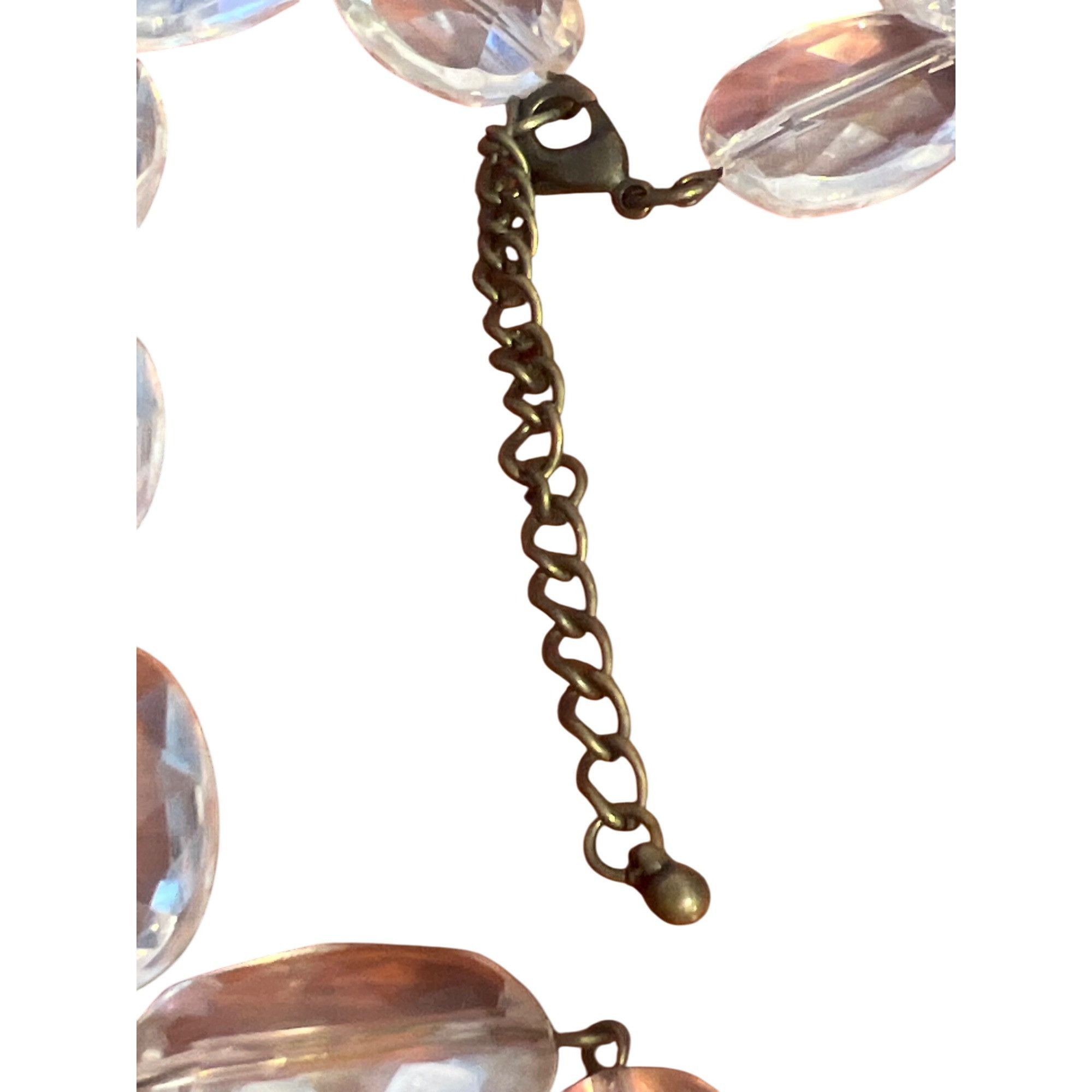 Other Vintage Clear & Blue Acrylic Beaded Necklace Flower Accents Size ONE SIZE - 5 Thumbnail