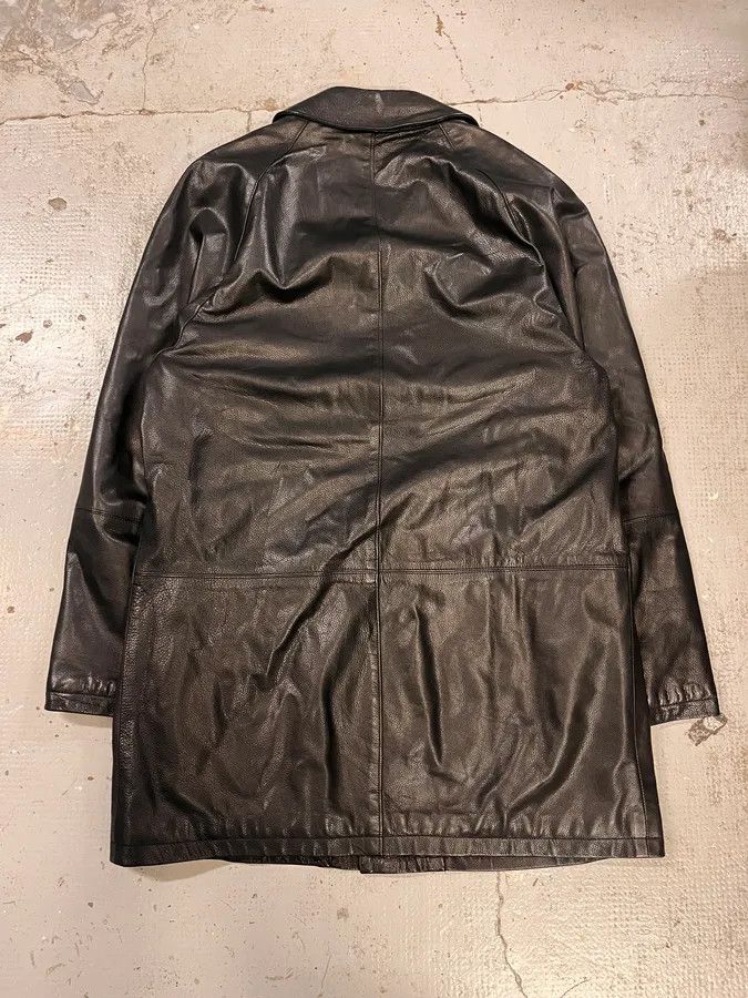Burberry 2000s Burberry Black Leather Trench Coat Size US M / EU 48-50 / 2 - 7 Thumbnail