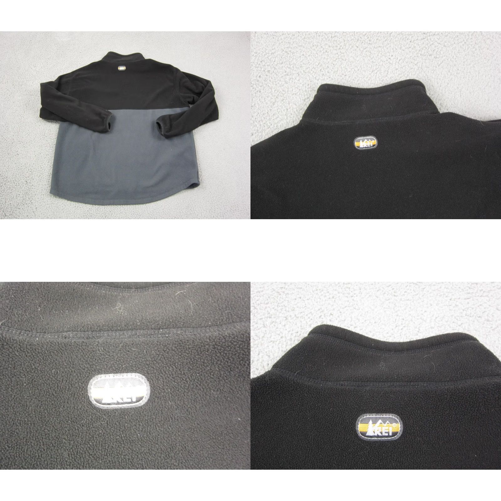 Vintage VINTAGE REI Sweater Mens Large Black Gray Sweatshirt Full Zip Up Fleece Made in USA Size US L / EU 52-54 / 3 - 9 Thumbnail