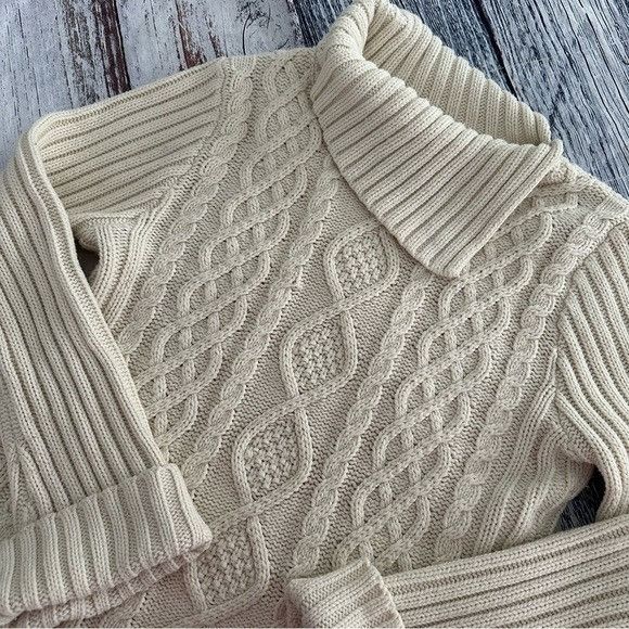 Vintage Vintage Y2K Cable Knit Wide Sleeve Knit Sweater Size M / US 6-8 / IT 42-44 - 2 Thumbnail