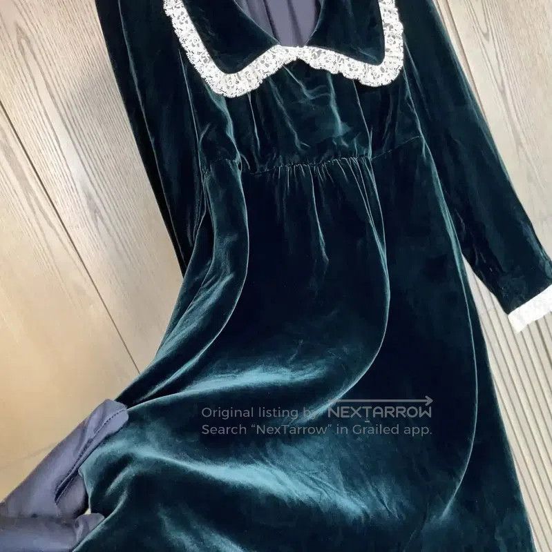 Yves Saint Laurent YSL A-Line Dress in Dark Green . Size S / US 4 / IT 40 - 5 Thumbnail