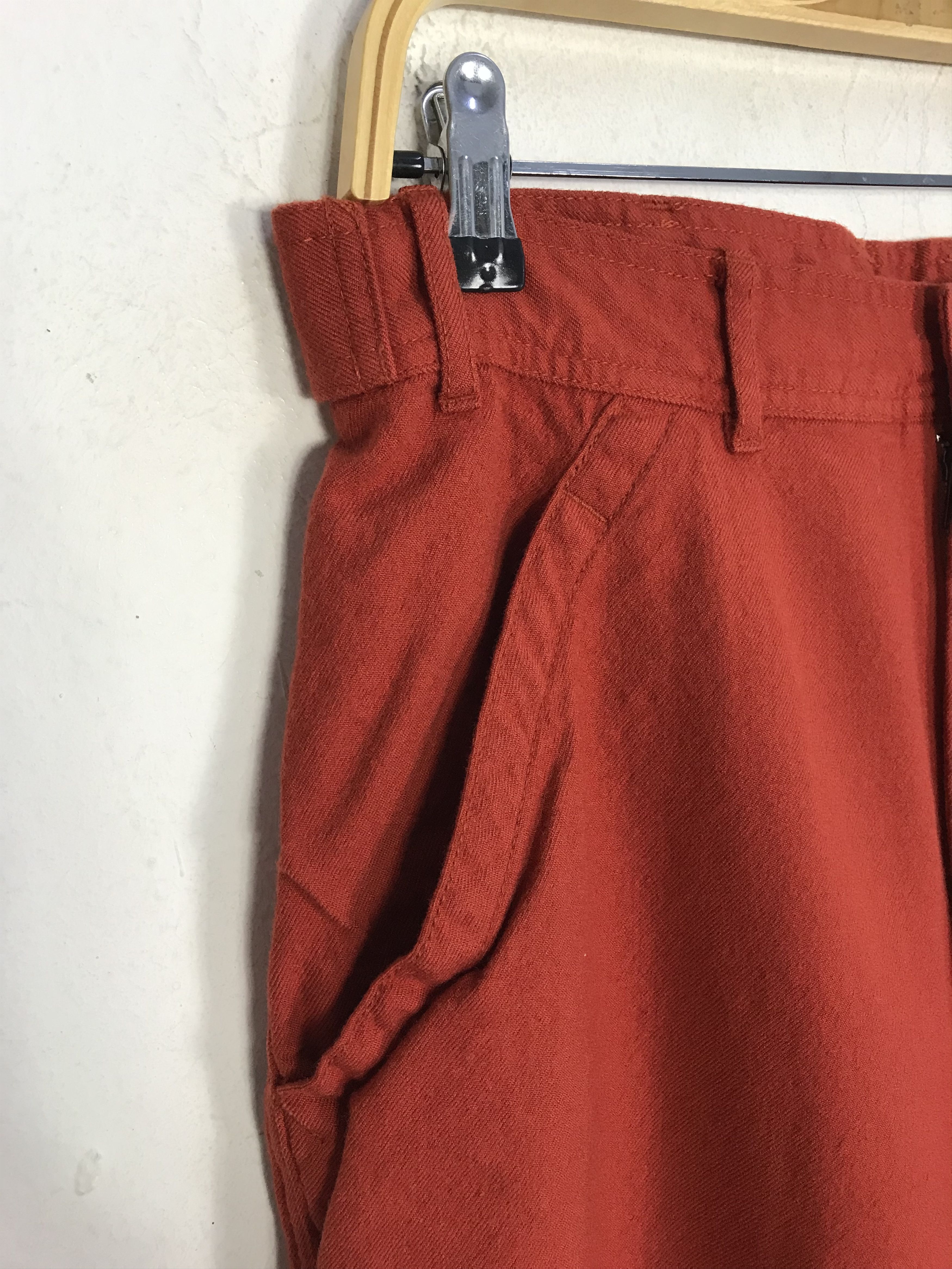 Comme des Garcons × Japanese Brand Comme Des Garcon Homme Plus Red Slack Pant Trouser Size US 30 / EU 46 - 4 Thumbnail