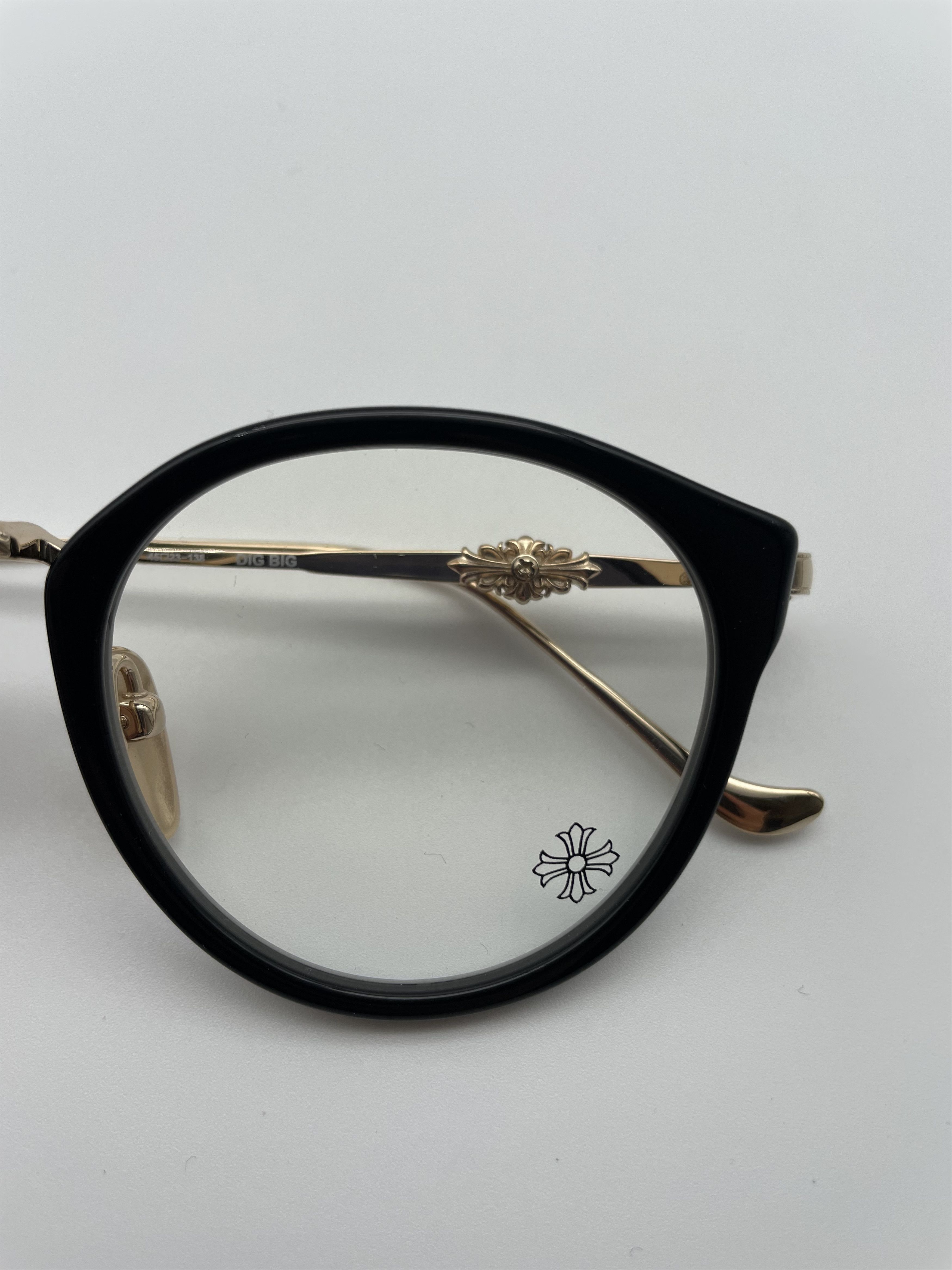 Chrome Hearts Chrome Hearts DIG BIG BK/GP Glasses Frame Size ONE SIZE - 10 Thumbnail