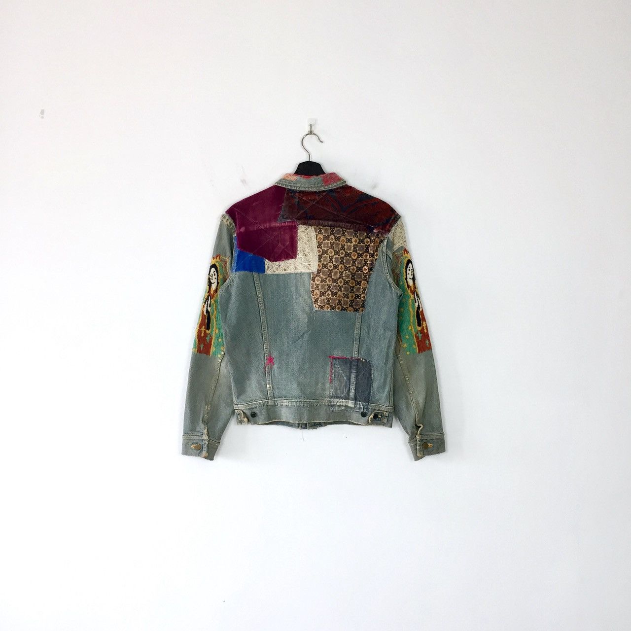 Kapital KAPITAL 15SS VIRGIN MARY PATCHWORK DENIM JACKET Size US M / EU 48-50 / 2 - 2 Thumbnail