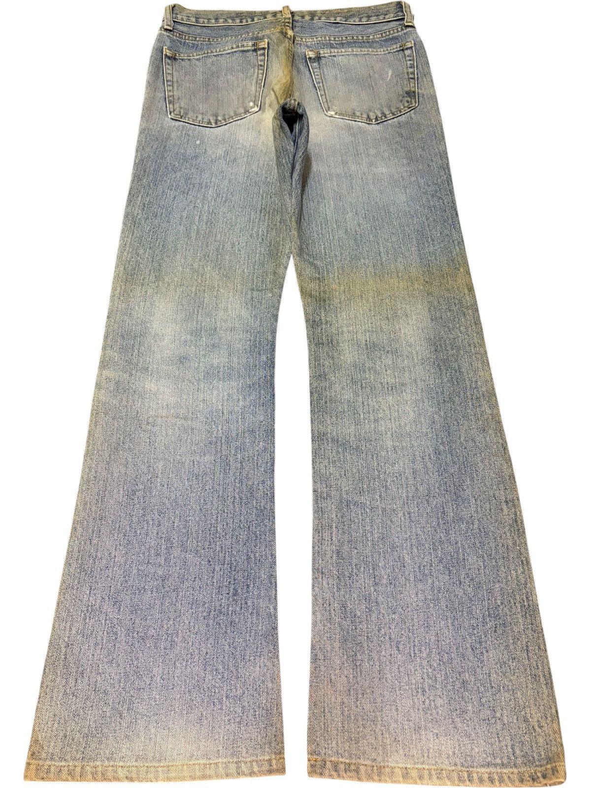 Uniqlo Vintage Japanese Uniqlo Mud Wash Distress Flare Jeans Size 29" - 2 Thumbnail