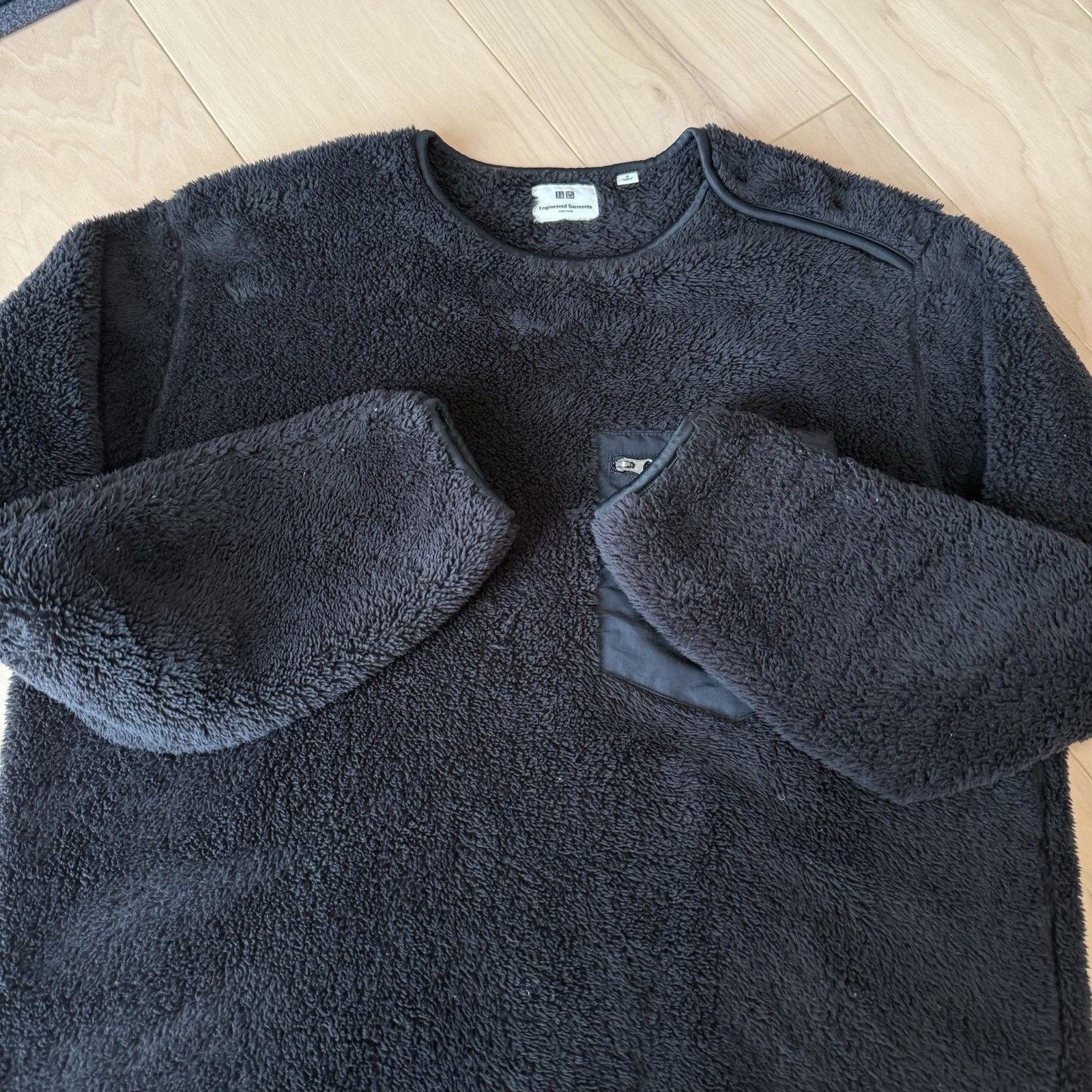 Engineered Garments × Uniqlo Uniqlo Engineered Garments Pullover SBlack Fleece Sweatshirt Size US S / EU 44-46 / 1 - 4 Thumbnail