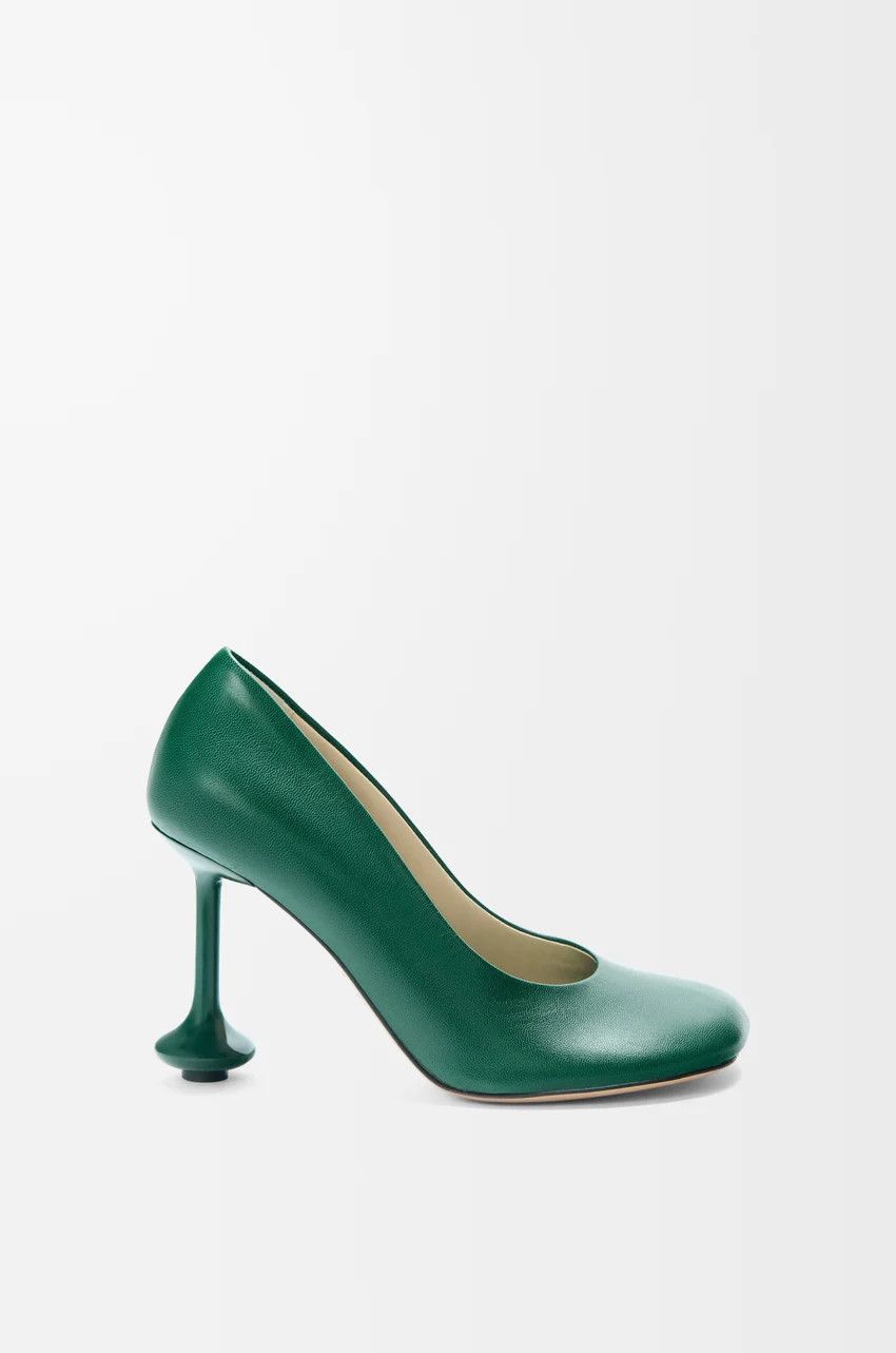 Loewe o1loc1c0525 Toy Pump In Goatskin in Forest Green Size US 4 / IT 34 - 1 Thumbnail