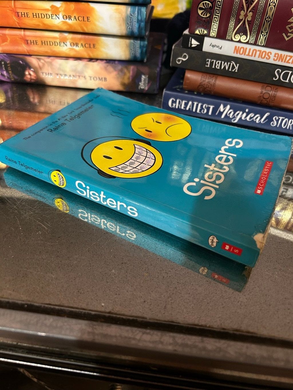 Other Unisex Scholastic Sisters Graphic Novel One Size Blue Yellow Size ONE SIZE - 2 Thumbnail