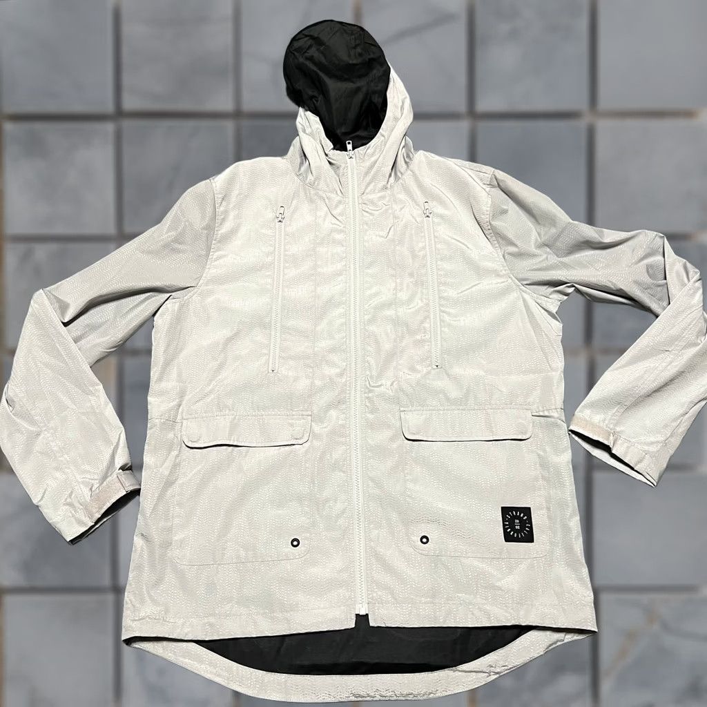 Vintage Strand California Hooded Windbreaker Jacket Gray Silver Mens Large Size US L / EU 52-54 / 3 - 1 Thumbnail
