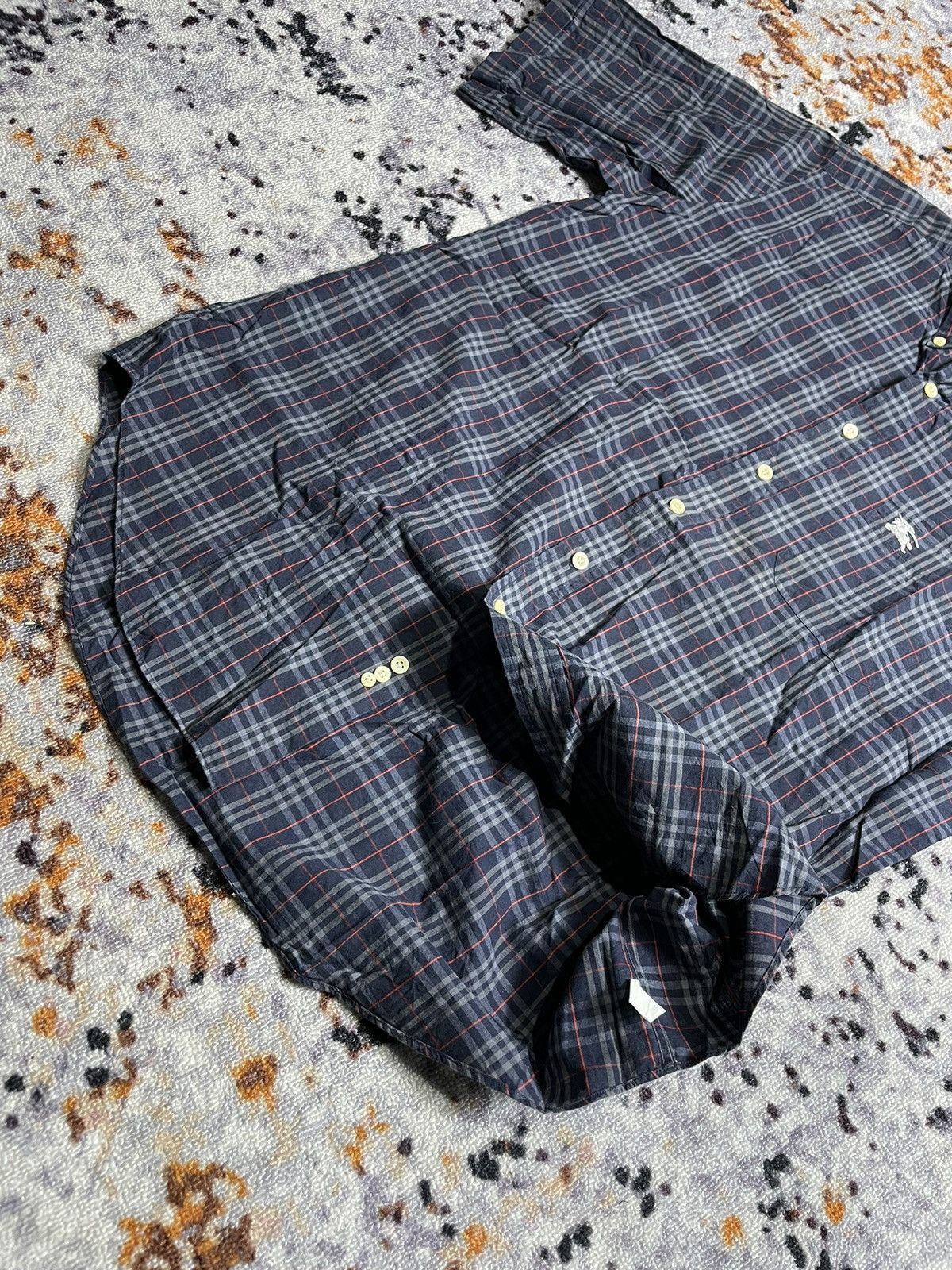 Burberry × Designer × Vintage Vintage Burberrys navy nova chek size L Size US L / EU 52-54 / 3 - 3 Thumbnail