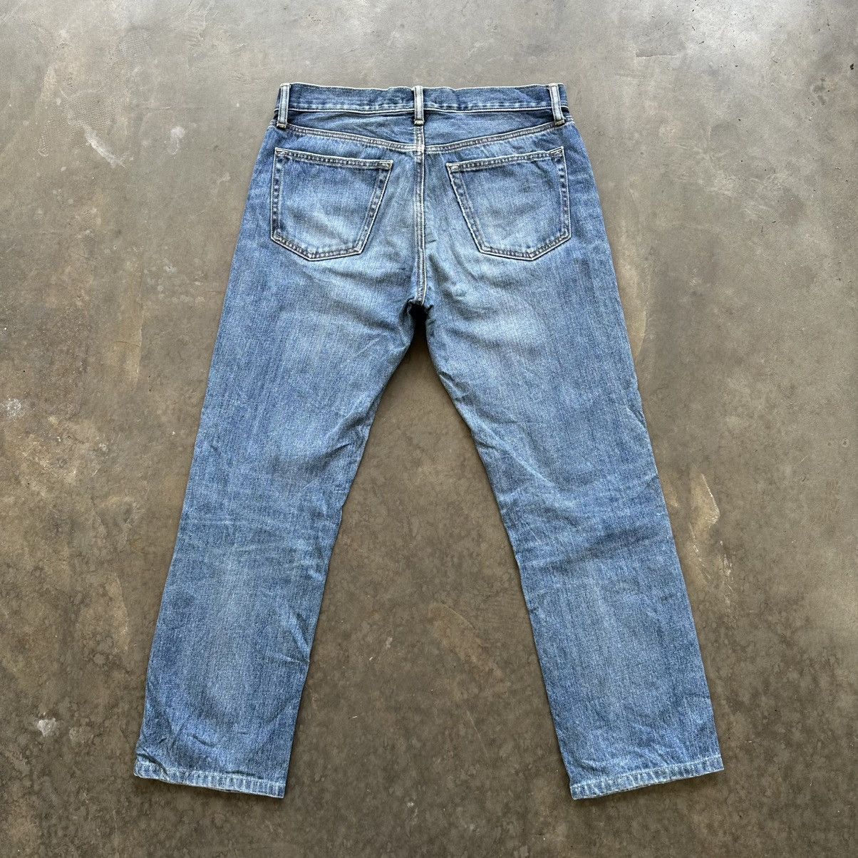 Japanese Brand Vintage Japanese Distress Faded Denim Jean Pant W33 Size US 33 - 9 Thumbnail
