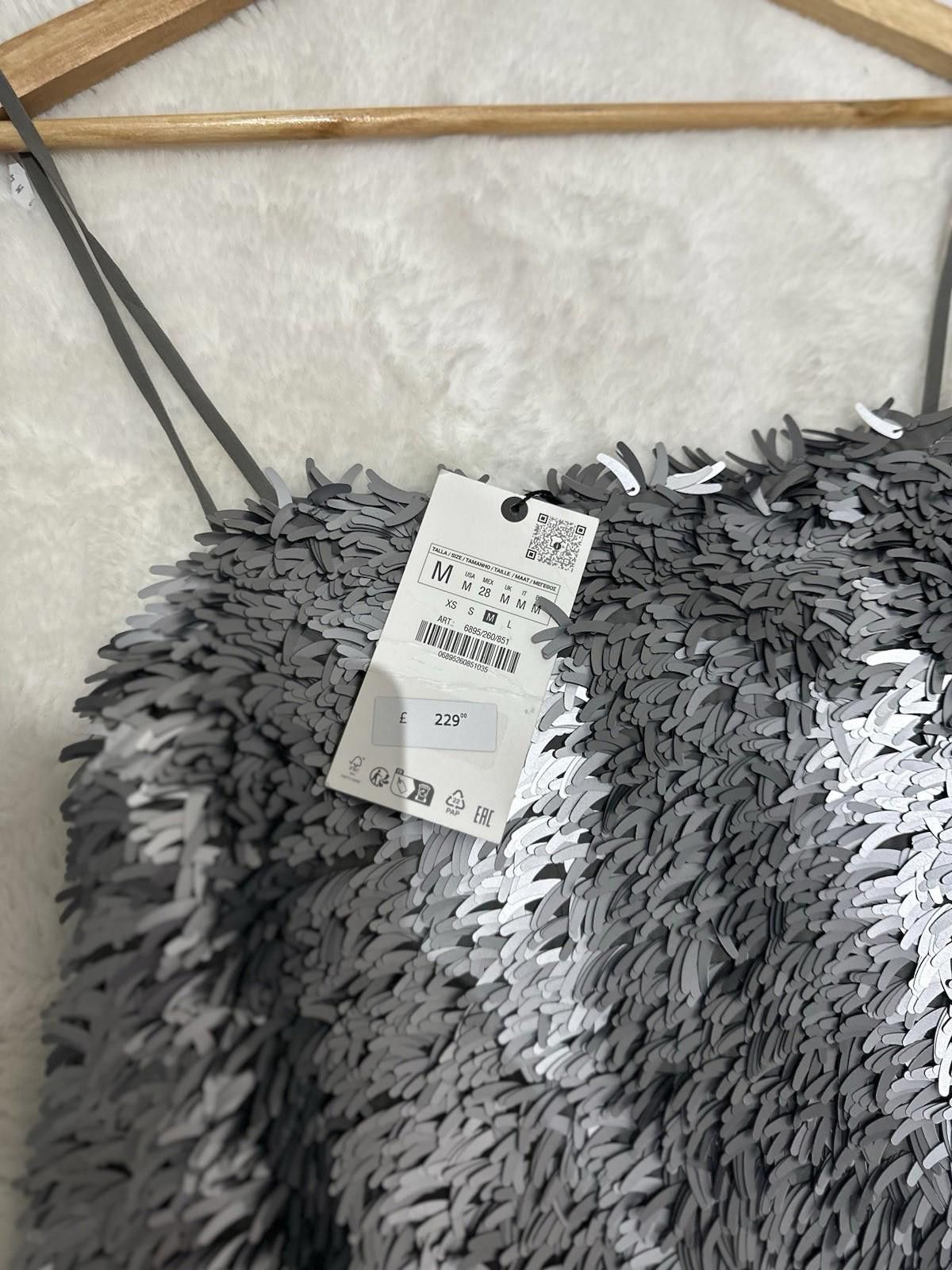 Zara ZARA Occasional Sequin midi dress / Limited Edition Was £229 Size M / US 6-8 / IT 42-44 - 2 Thumbnail