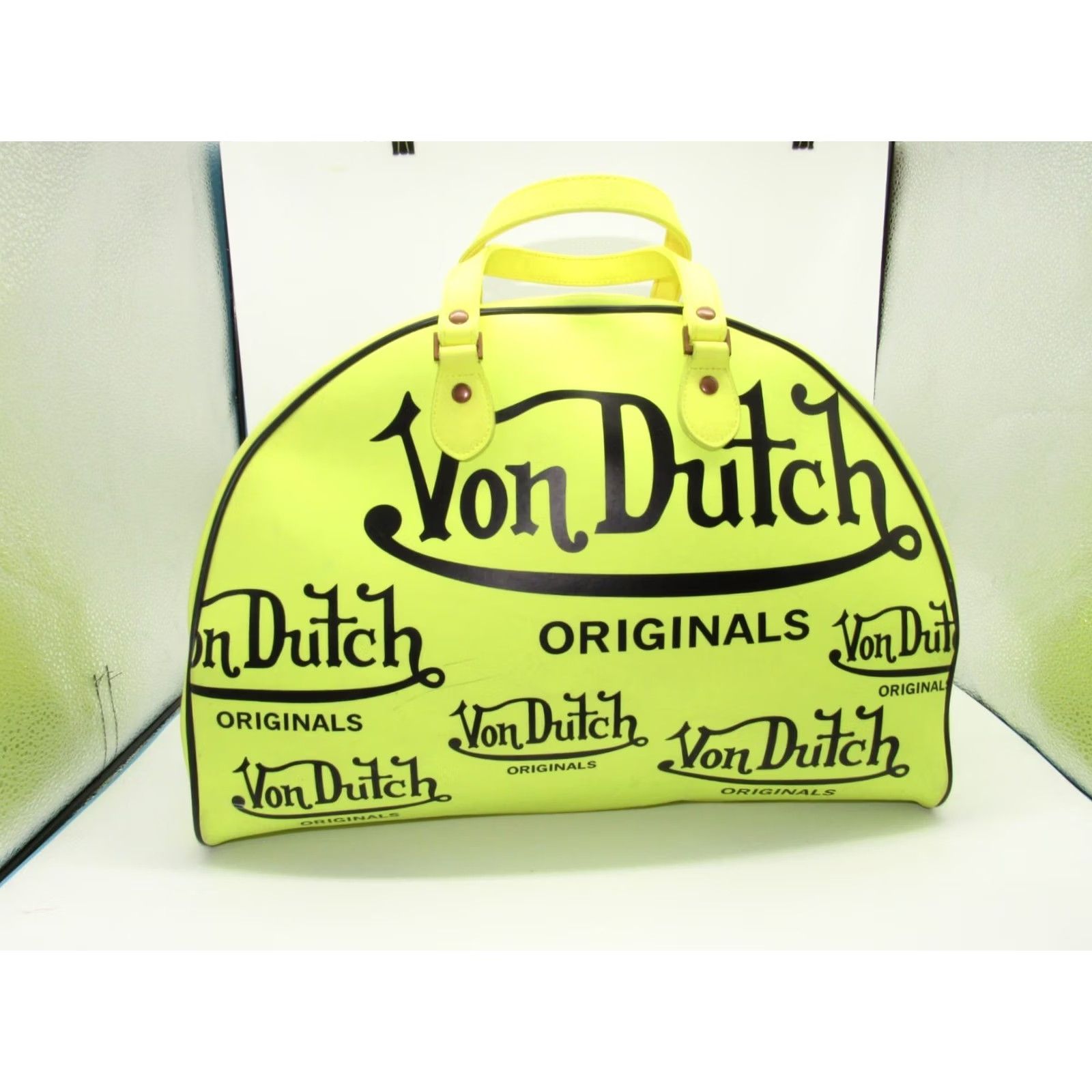 Von Dutch VINTAGE Von Dutch Bowling Bag Satchel/Top Handle Bag Yellow Mini Womens Size ONE SIZE - 6 Thumbnail