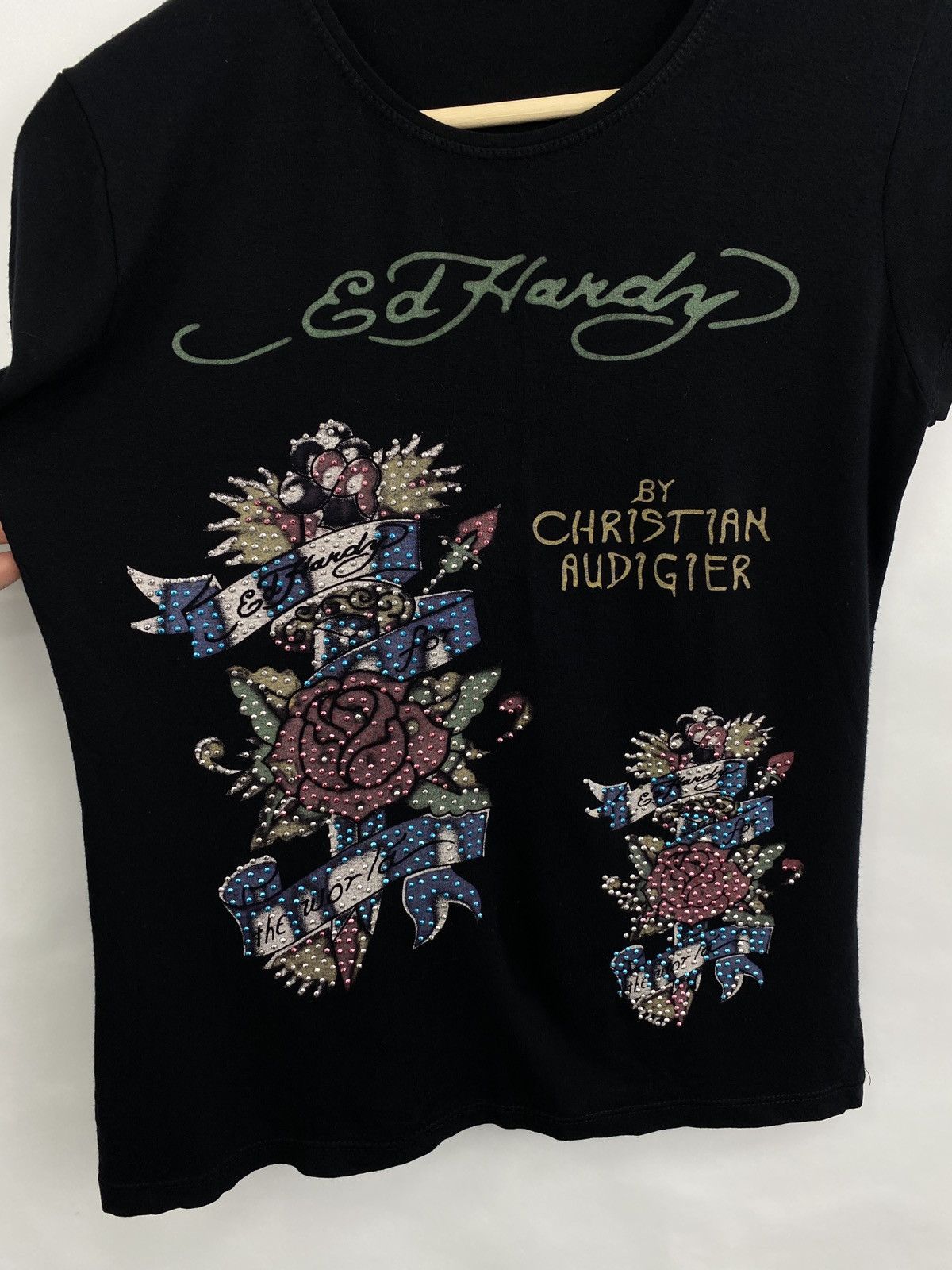 Christian Audigier 🇺🇸 Vintage Ed Hardy Christian Audigier Y2K T-Shirt Rare Retro Size M / US 6-8 / IT 42-44 - 4 Thumbnail