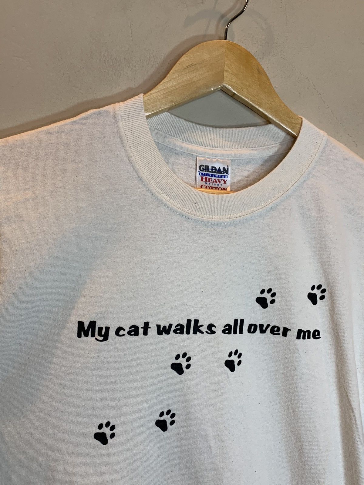 Vintage *RARE* Vintage 90’s My Cat Walks All Over Me Paw Print Shirt Size US S / EU 44-46 / 1 - 2 Thumbnail