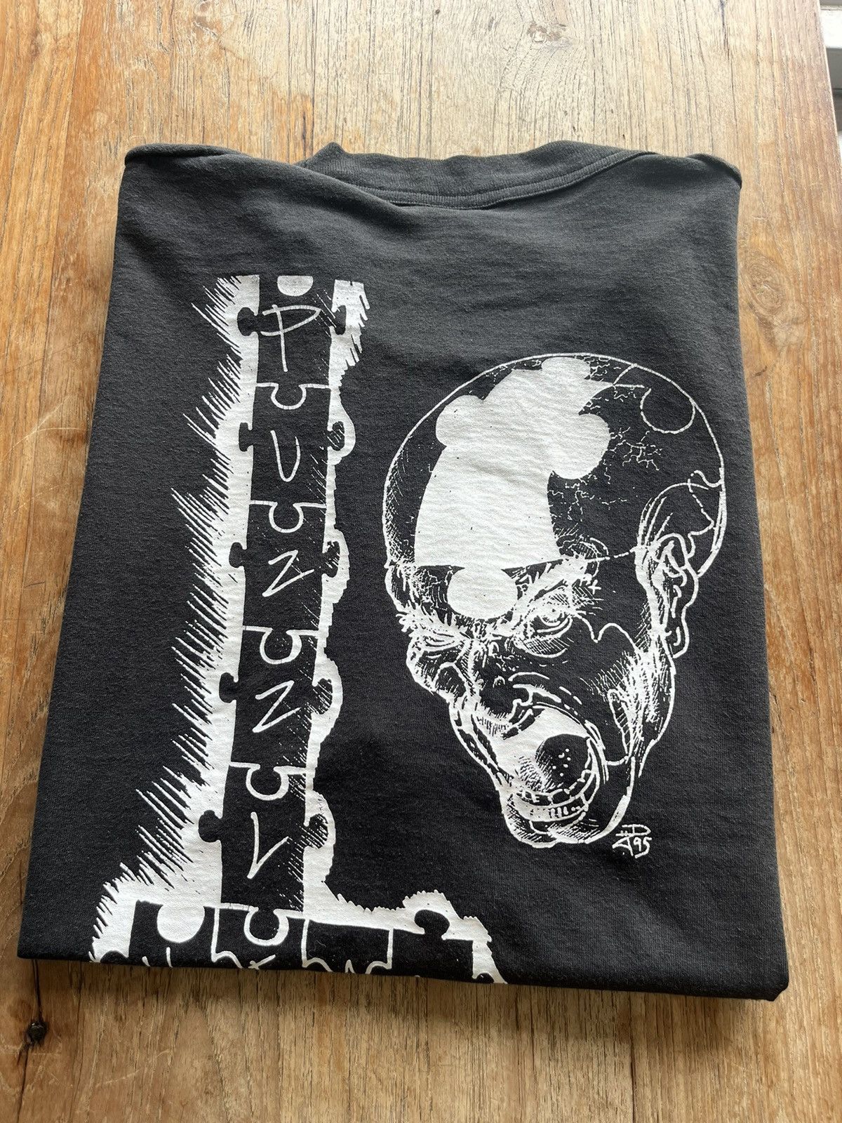 Vintage Vintage PUZZLE HEAD art design 94’s T-shirt Size US XL / EU 56 / 4 - 1 Thumbnail