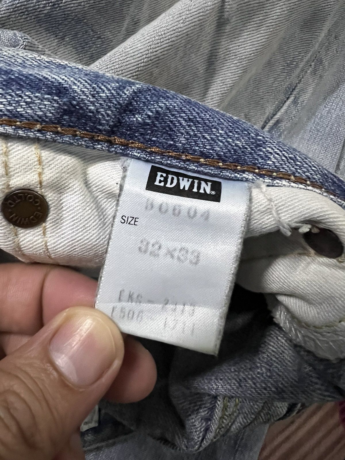 Edwin × Japanese Brand 💥Baggy💥Vintage Edwin 505zx Dirty Selvedge Jeans Size US 34 / EU 50 - 14 Thumbnail