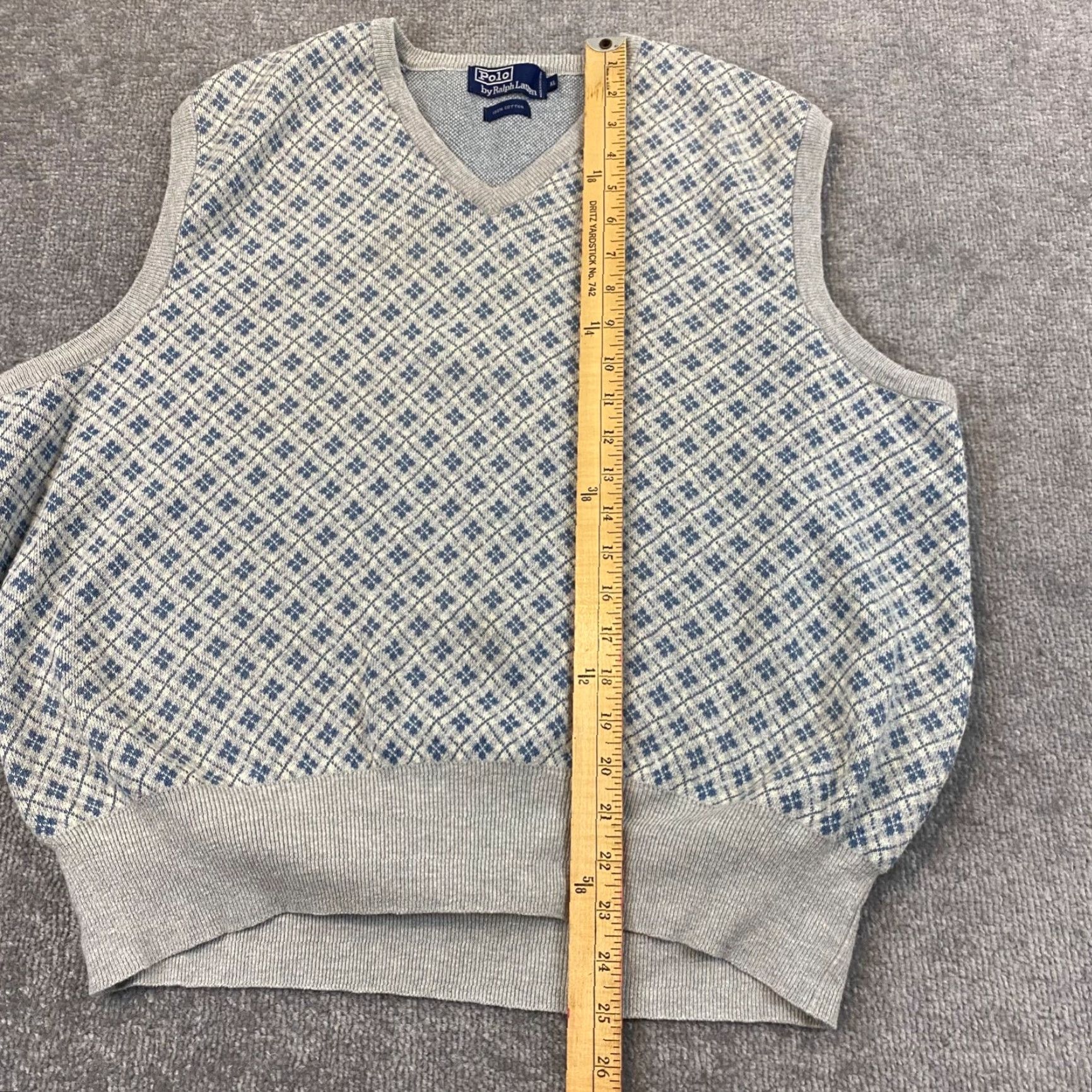 Polo Ralph Lauren Polo Ralph Lauren Vest Mens XL Short Gray Blue Geometric Pullover Sleeveless Shirt? Size US M / EU 48-50 / 2 - 3 Thumbnail