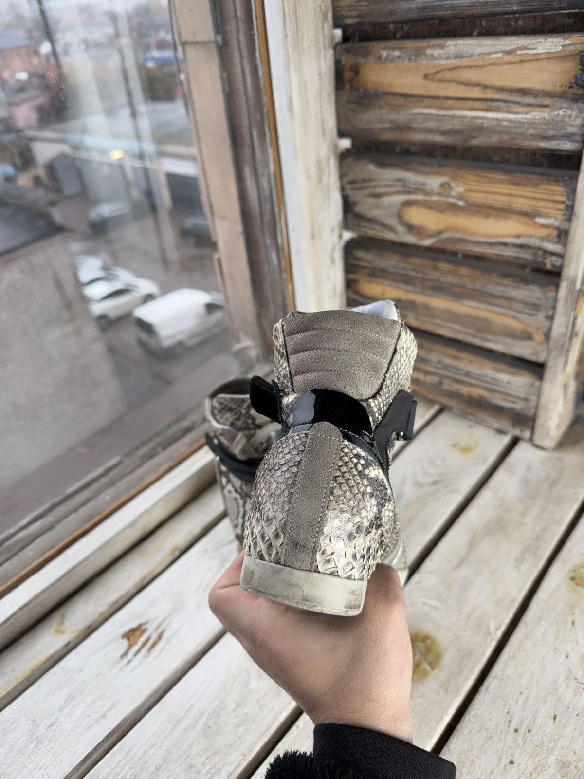 Barbara Bui Luxury Barbara Bui Python Embossed High Top Sneakers Size US 10.5 / IT 40.5 - 10 Thumbnail