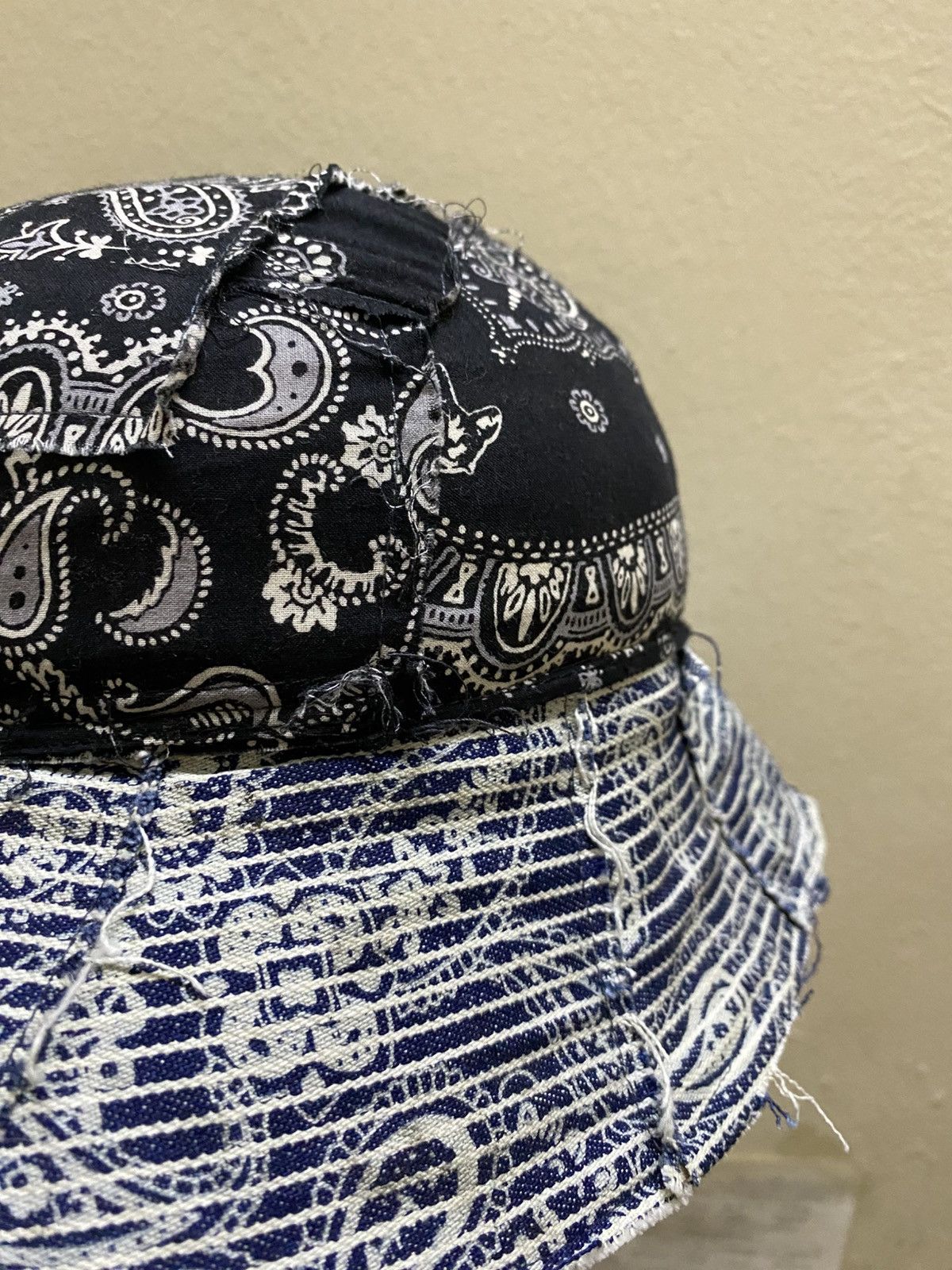 Handmade Beautifull Custom Made Patchwork Paisley Boro Bucket Hats Size ONE SIZE - 4 Thumbnail