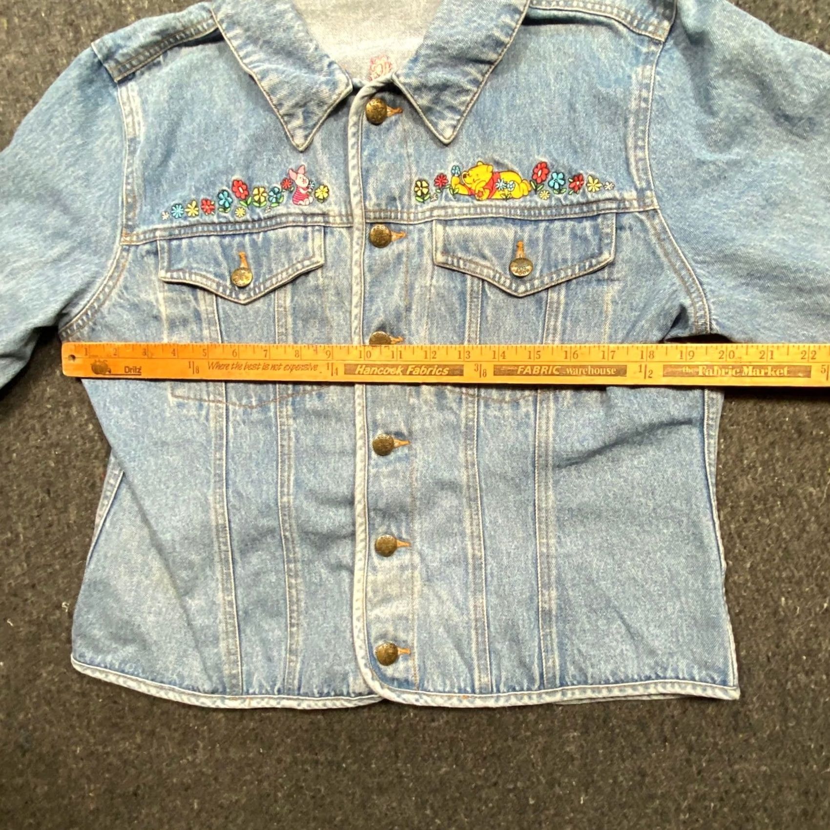 Disney VINTAGE Pooh Disney Cottagecore Womens M Winnie the Pooh Piglet Embroidered Denim Jacket Size M / US 6-8 / IT 42-44 - 7 Thumbnail