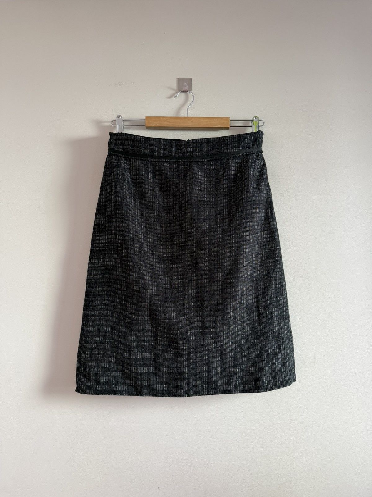 Dries Van Noten Vintage Dries Van Noten Wool Linen Pencil Skirt Size 28" / US 6 / IT 42 - 1 Thumbnail