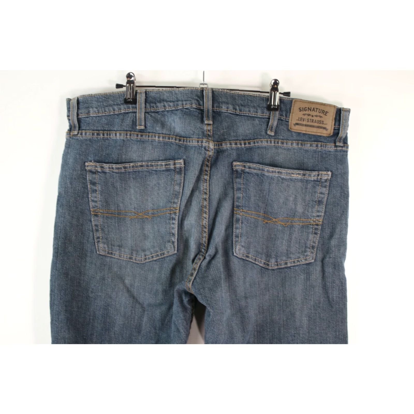 Levi's Levi's Men's Slim Fit Straight Leg Blue Denim Jeans 38X30 Size US 38 / EU 54 - 3 Thumbnail