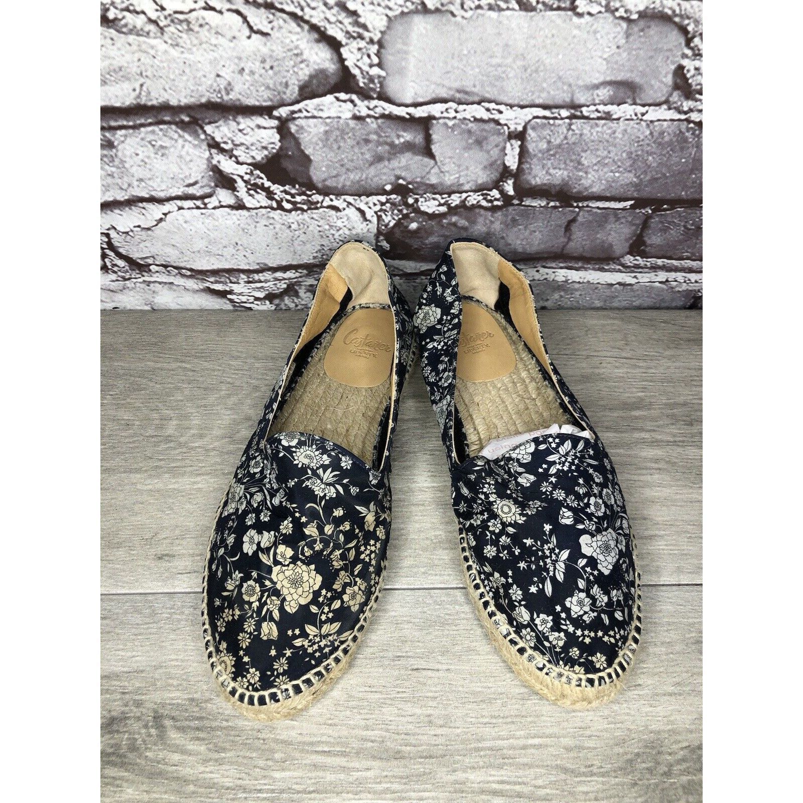 Castaner Castaner Espadrilles Blue Floral Canvas Fabric Slip On Flats Size US 7.5 / IT 37.5 - 19 Thumbnail