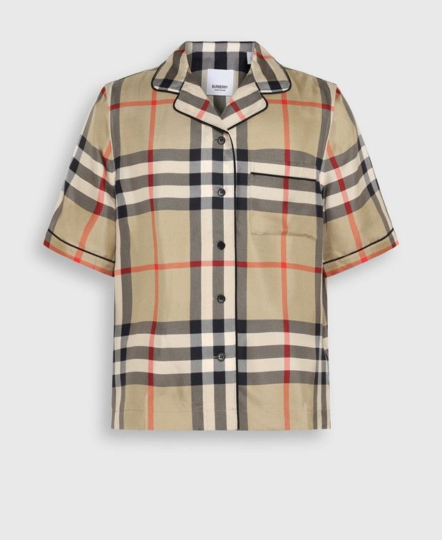 Burberry Short sleeve silk shirt Size US M / EU 48-50 / 2 - 1 Thumbnail