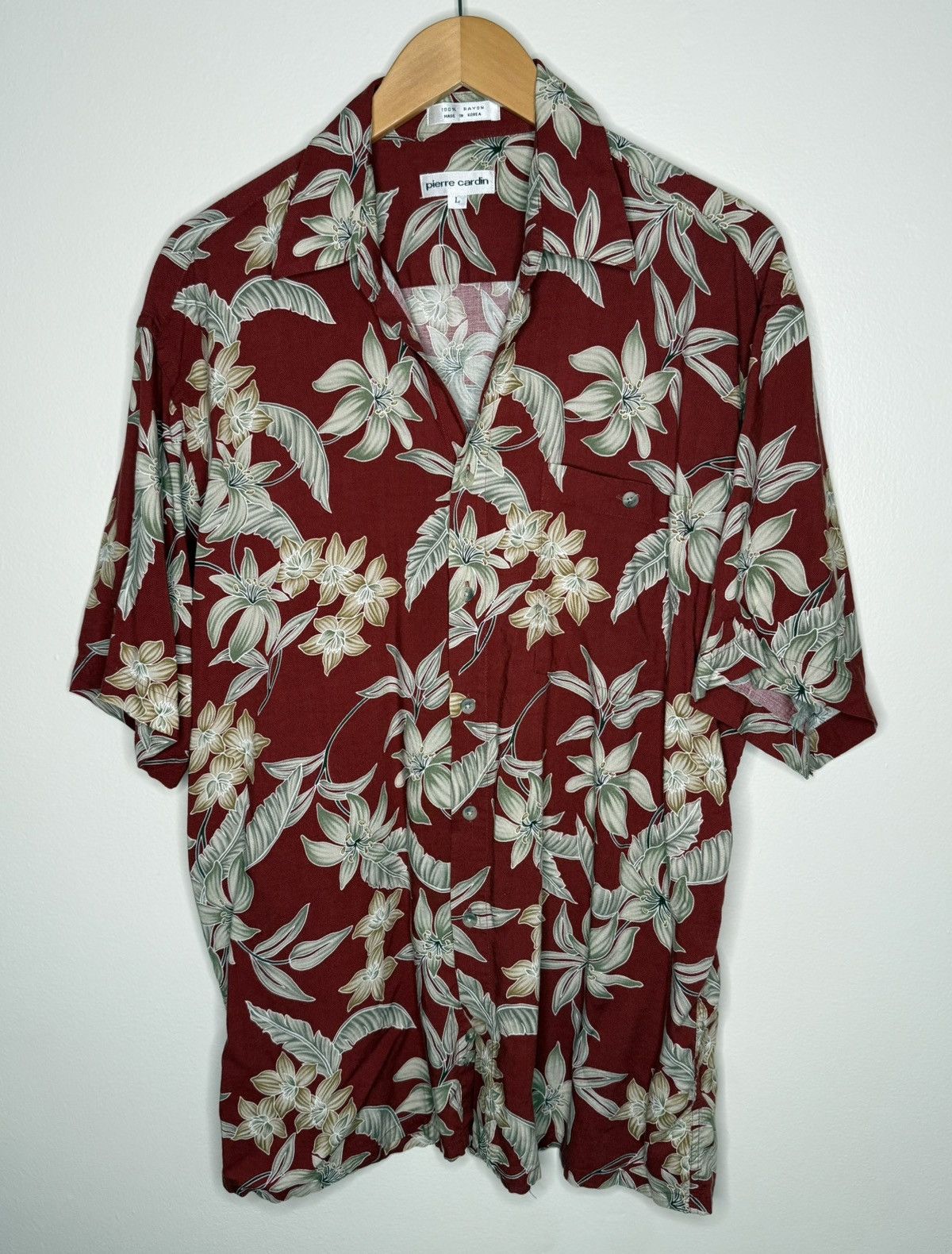 Pierre Cardin Vintage 90’s Pierre Cardin Hawaiian Men’s Shirt Floral Rayon Size US L / EU 52-54 / 3 - 1 Thumbnail