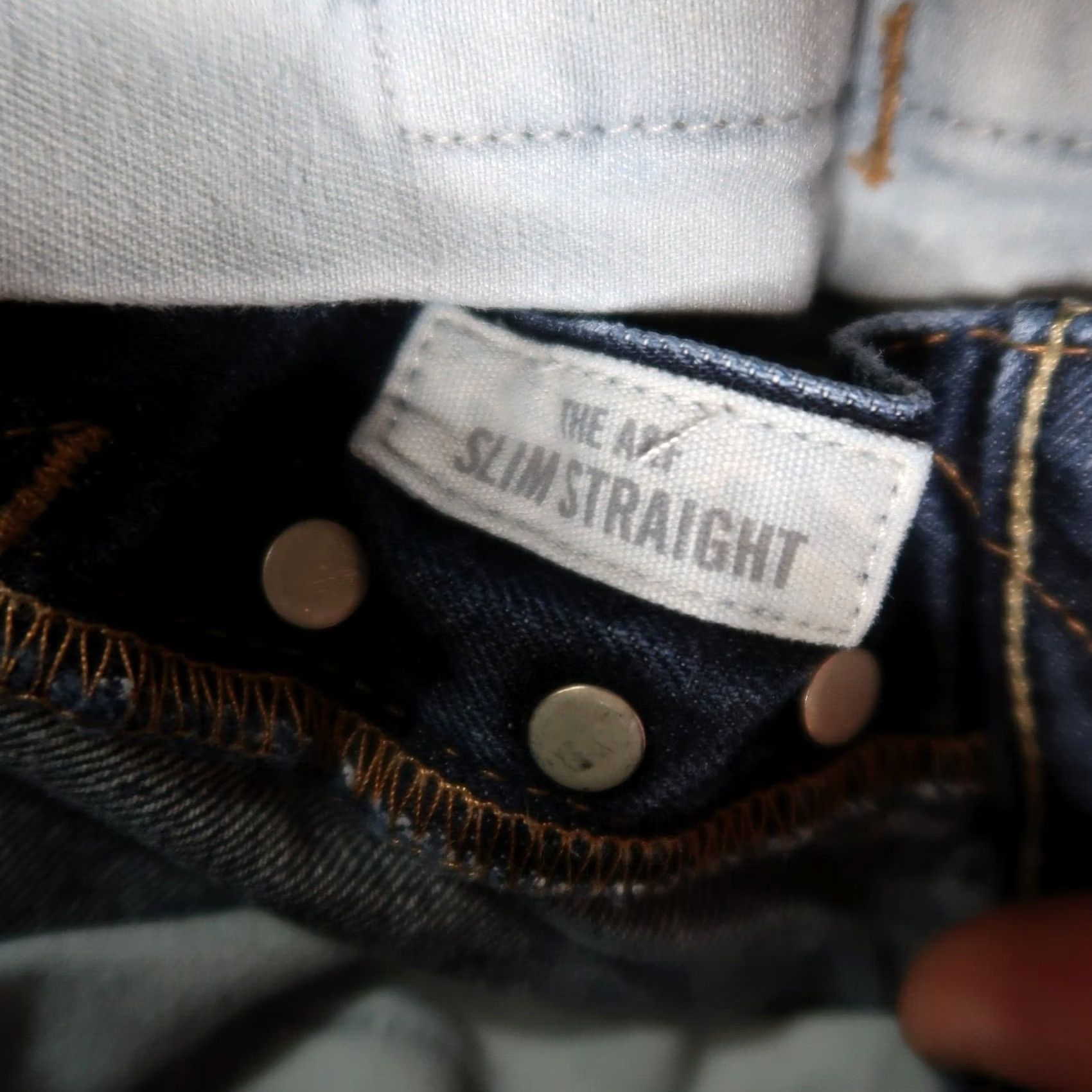 Abercrombie & Fitch VINTAGE Abercrombie & Fitch Jeans Slim Straight 31x32 Blue Denim Button Fly Mens 80s 90s Straight Jeans Size US 31 - 7 Thumbnail