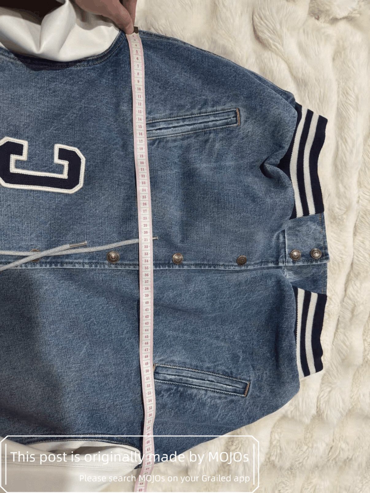 Celine Celine Leather Sleeves Padded Denim Jacket mojos132826 Size US S / EU 44-46 / 1 - 6 Thumbnail