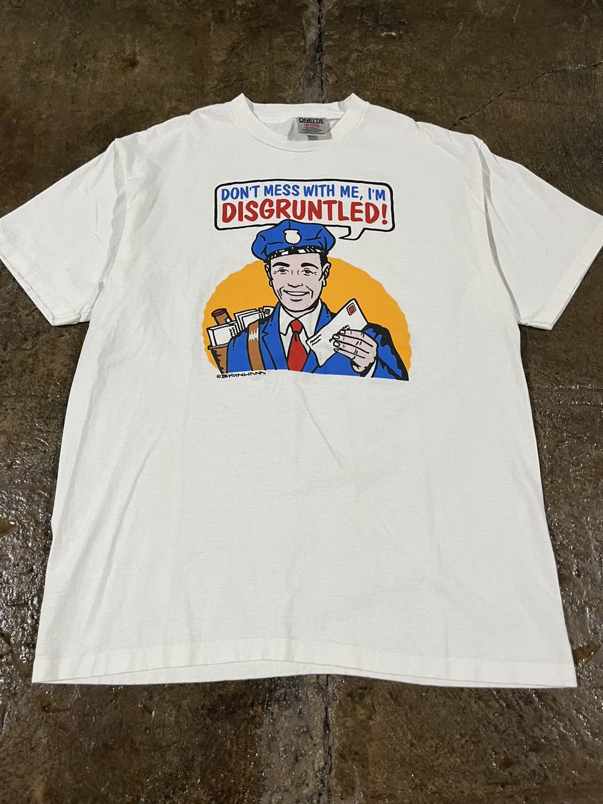 Vintage Crazy Vintage 90s I'm Disgruntled Funny Humor Parody Tee Size US XL / EU 56 / 4 - 3 Thumbnail