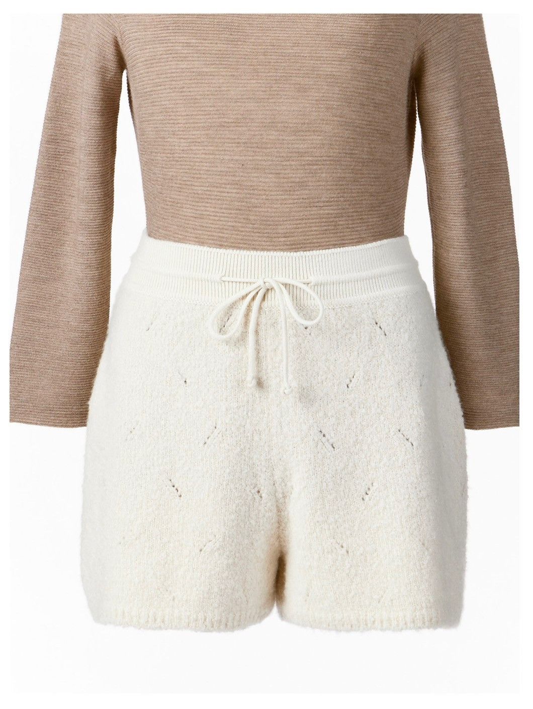 Loro Piana o1srvl11e1125 FAN1843 Cocooning Short in White Size 26" / US 2 / IT 38 - 1 Thumbnail