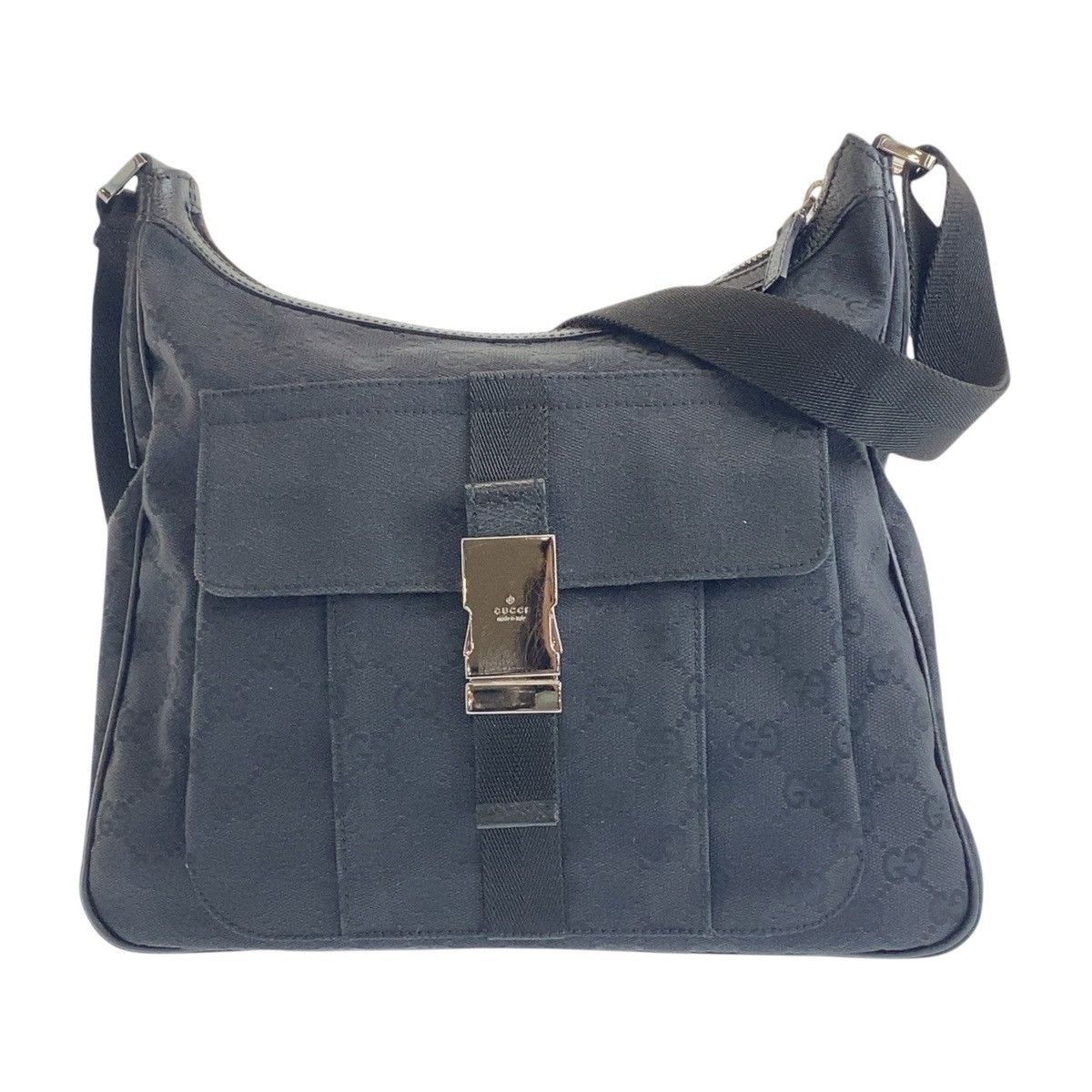 Gucci Gucci GG Canvas Shoulder Bag Canvas Crossbody Bag 131211 in Black, Men's